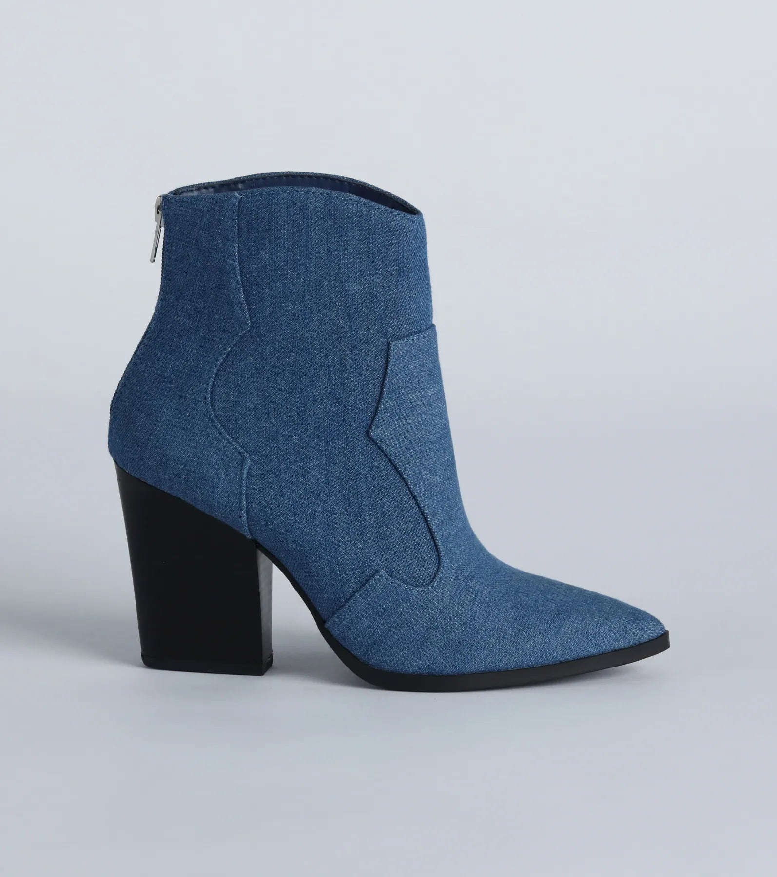 Premium Country Nights Denim Western Booties