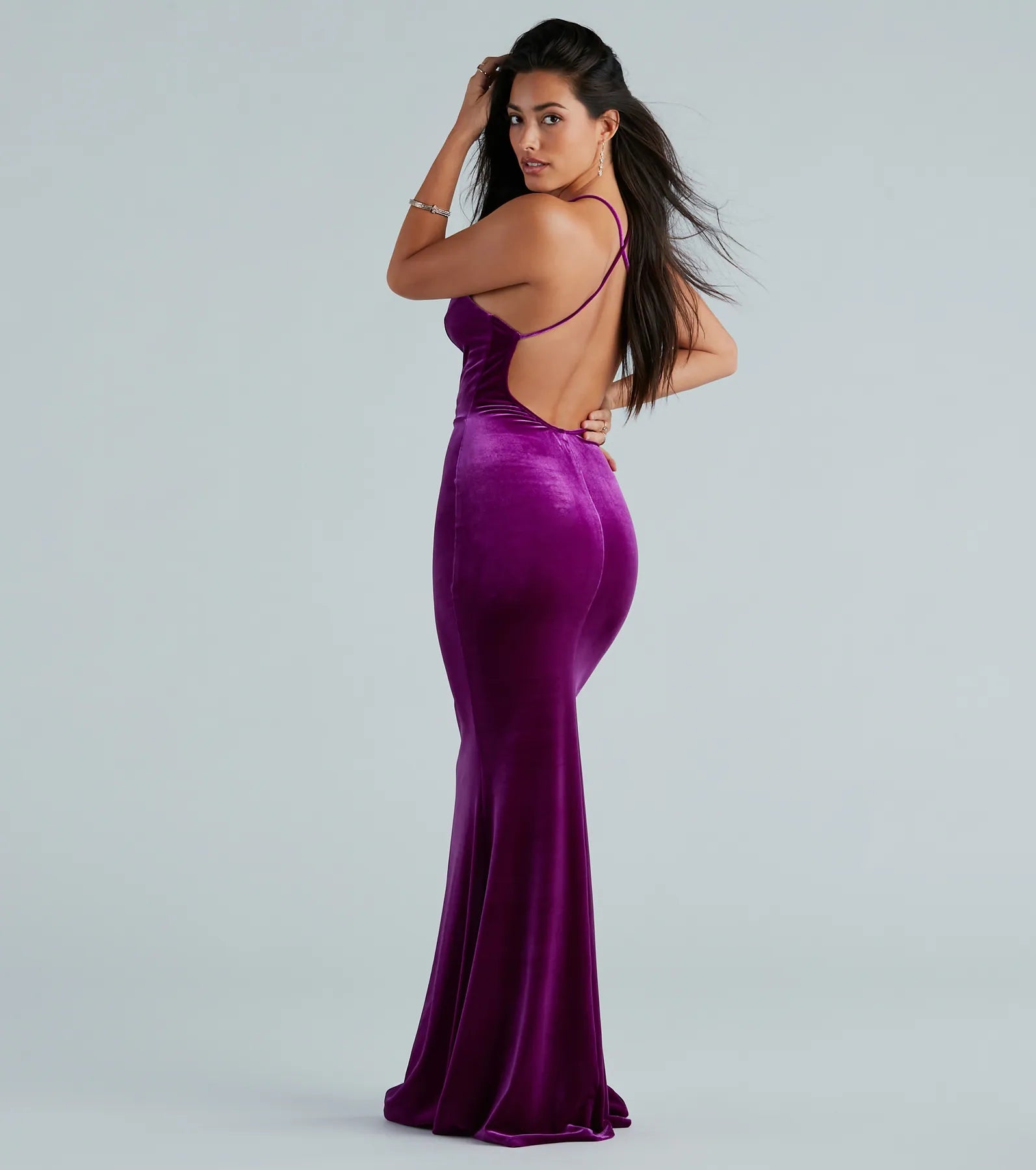 Premium Velvet Mermaid Gown - Kristine Elegance