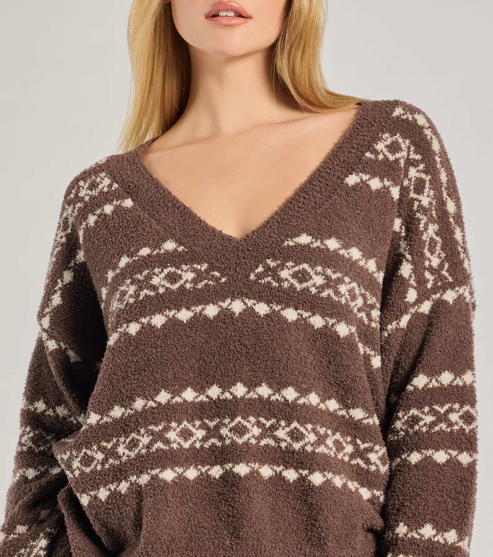 Ultimate Cozy Wonderland Fair Isle Chenille Knit Pajama Top