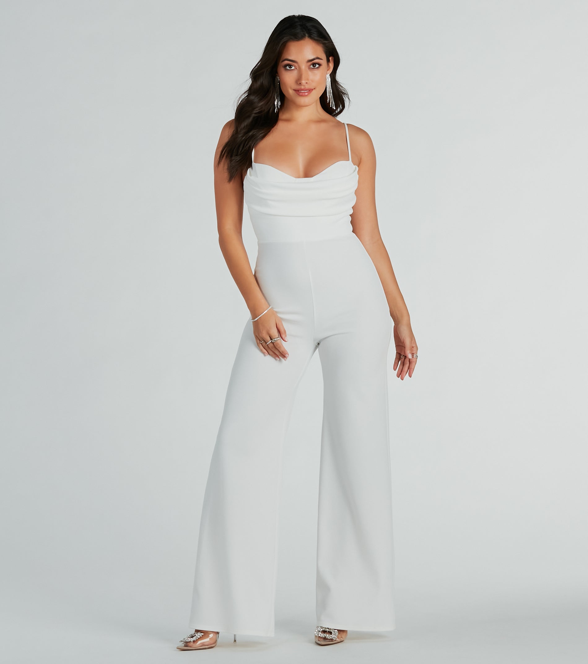 Premium Elegance Crepe Wide-Leg Jumpsuit