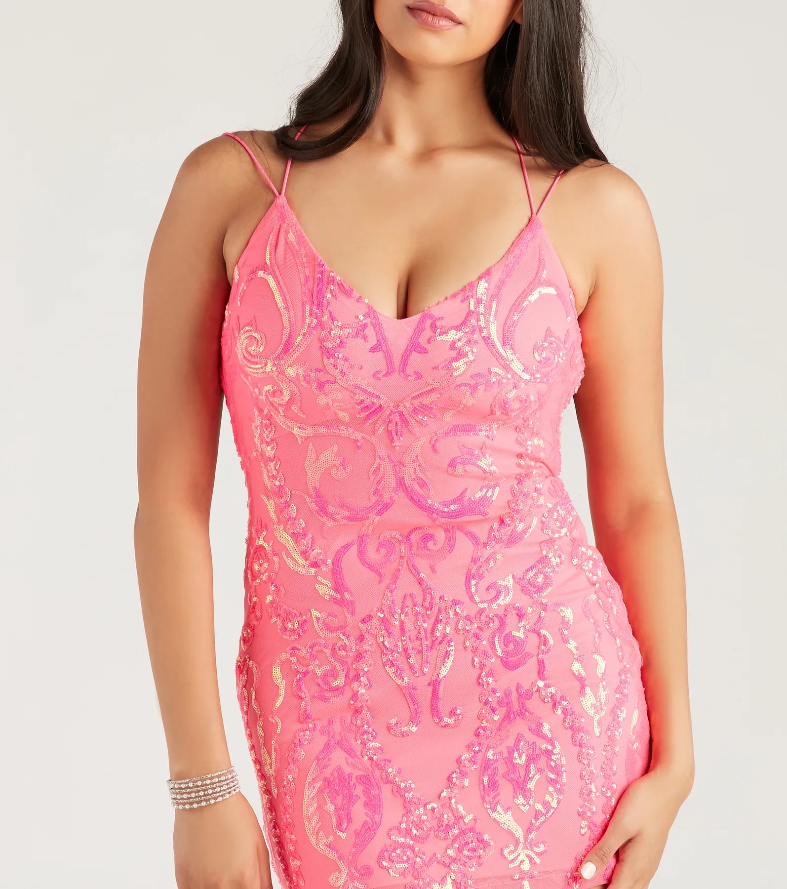 Ultimate Phoenix Sequin Party Dress - Strappy Back & Glamorous Style