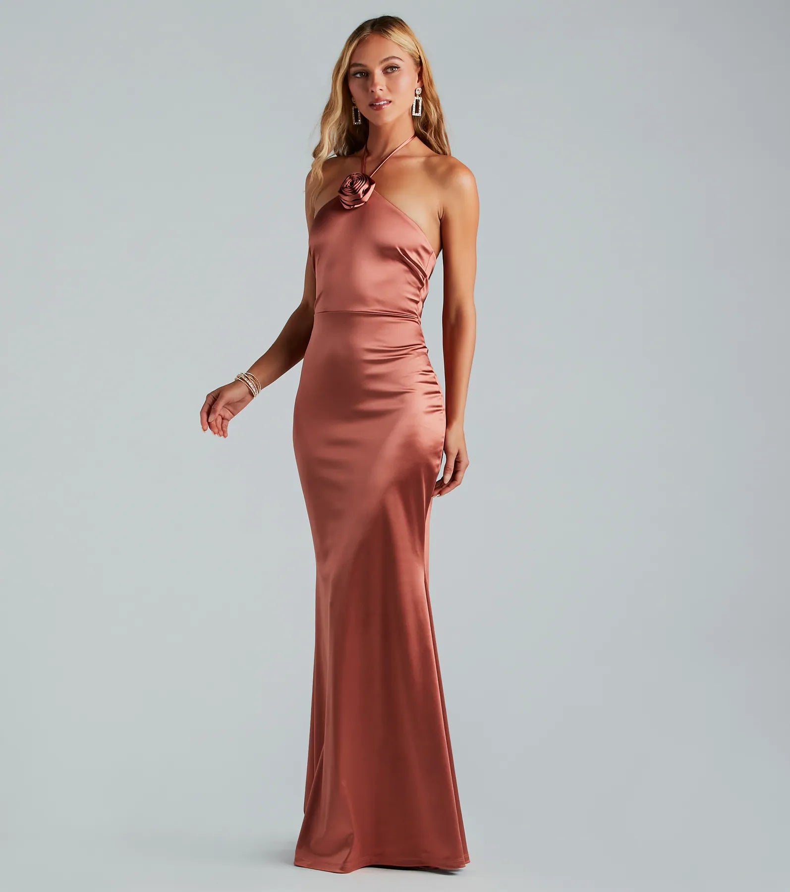 Premium Delphine Luxe Satin Mermaid Gown