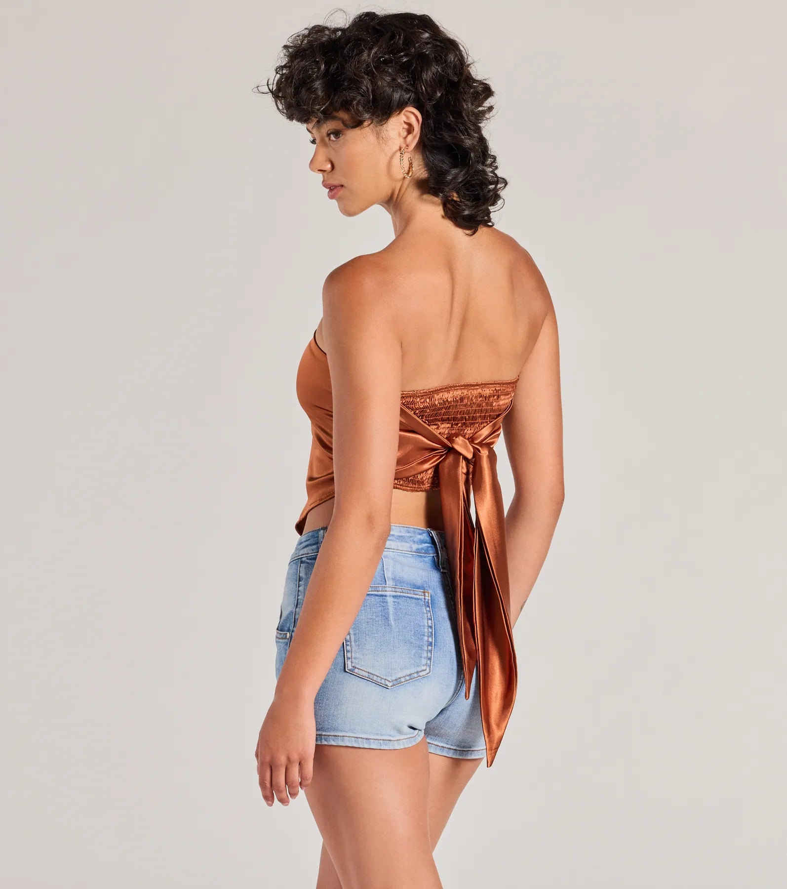 Premium Satin Cropped Tube Top - Ultimate Chic Style