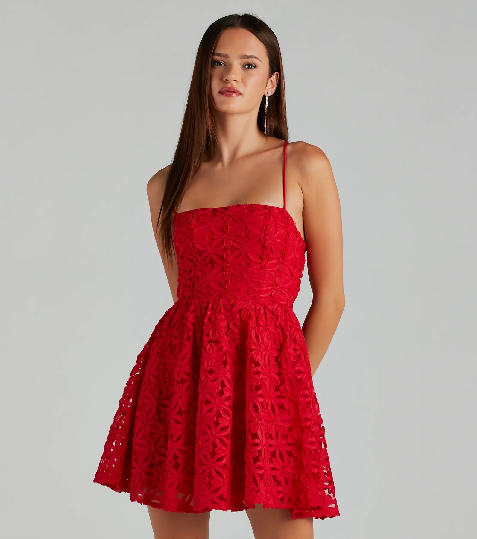 Premium Kiana Lace-Up Party Dress - Ultimate A-Line Style