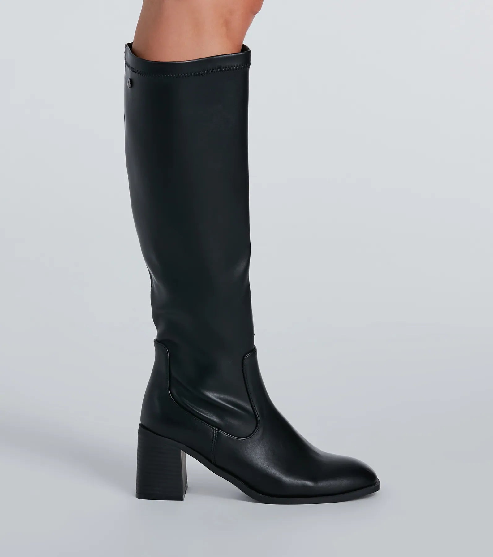 Ultimate Sleek Strut Faux Leather Knee-High Boots - Premium Fit & Style