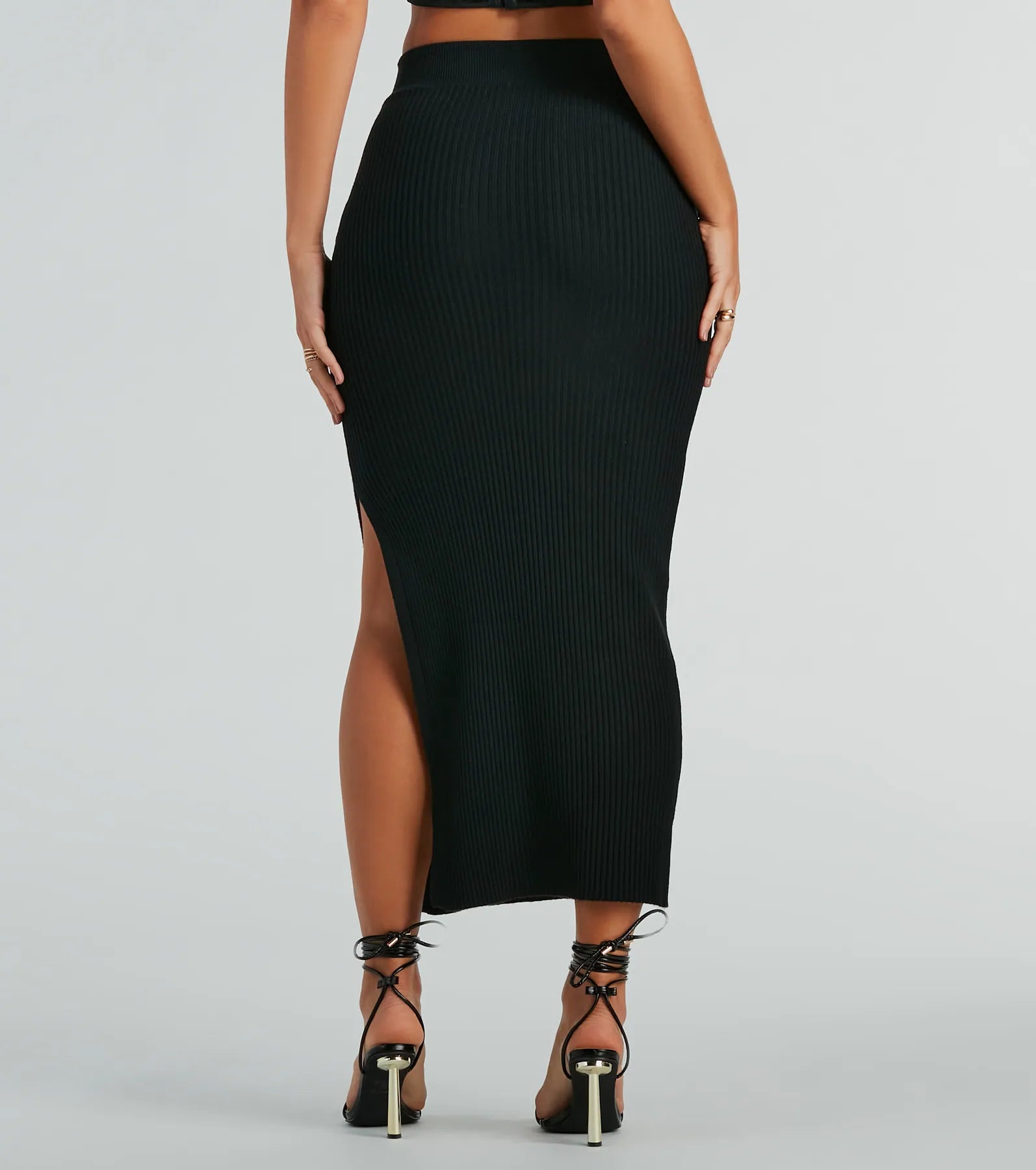 Ultimate Comfort Rib Knit Midi Skirt