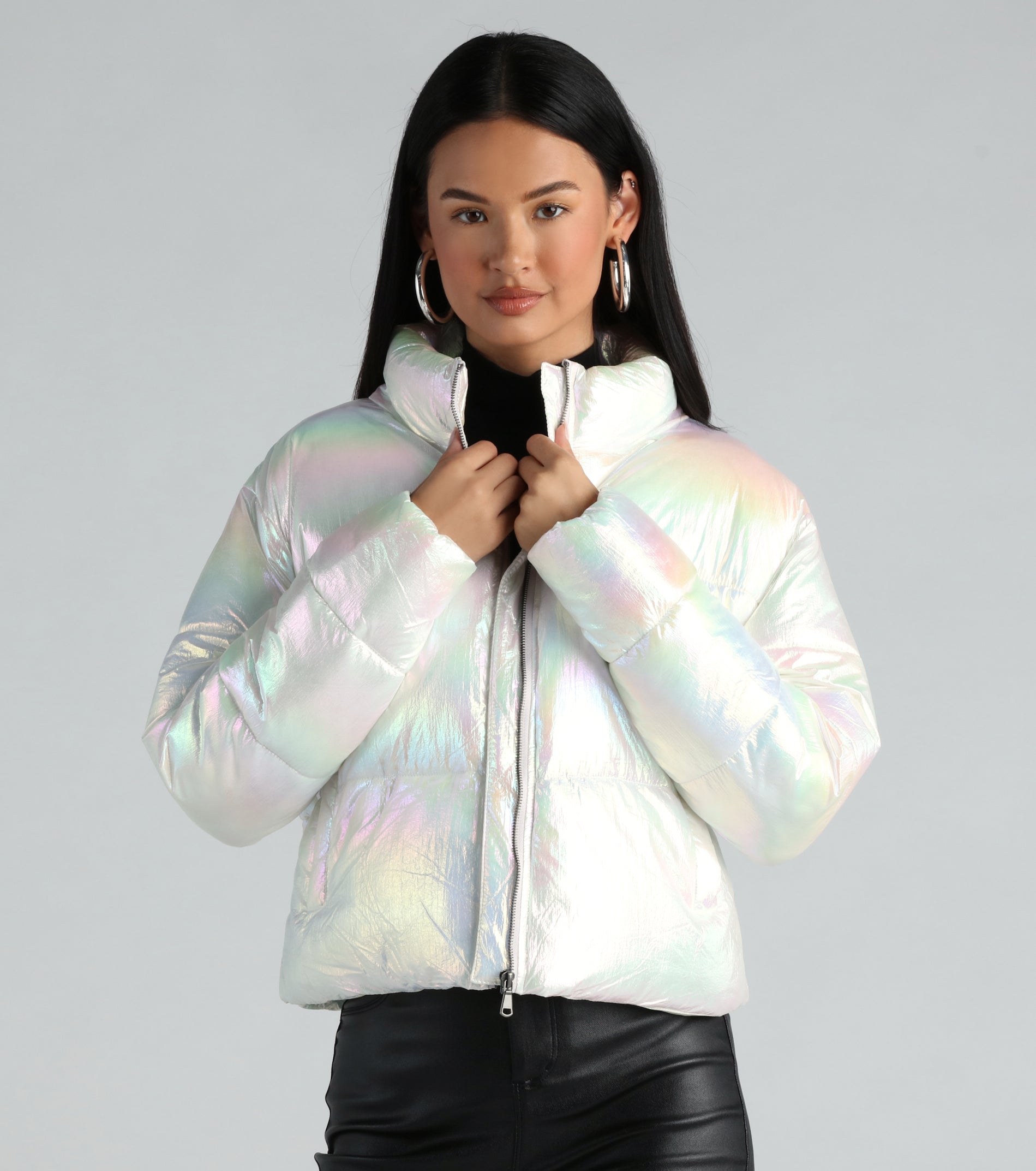 Ultimate Chromatic Babe Cropped Puffer Jacket