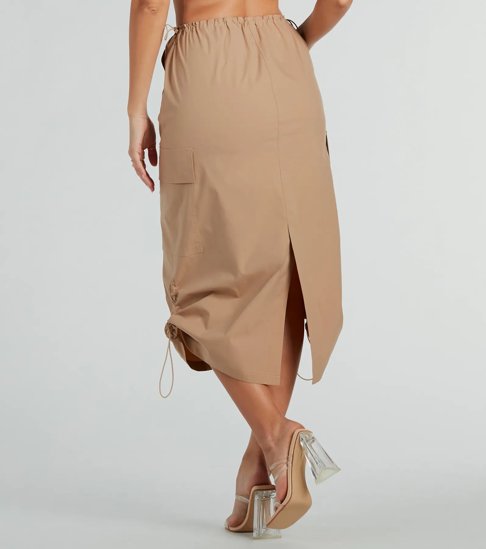 Ultimate Trendsetter Nylon Parachute Midi Skirt - Premium Style Upgrade