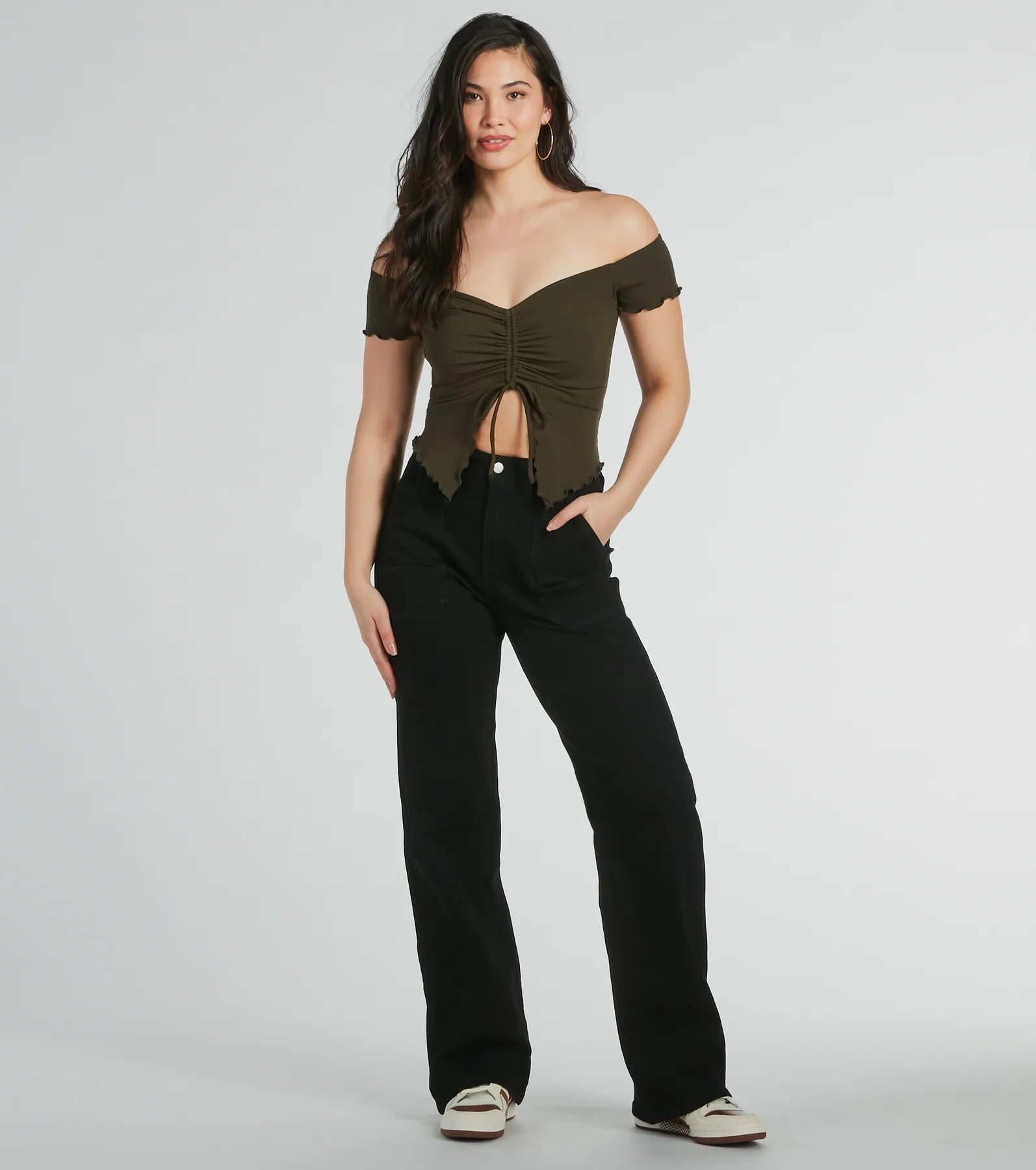 Ultimate Heat Wave Off-The-Shoulder Crop Top