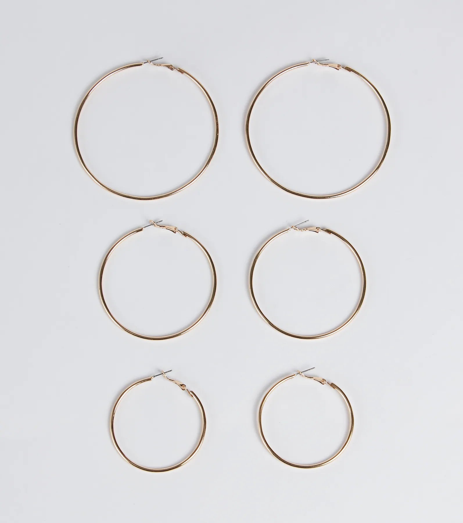 Ultimate Three-Pack Hoop Earrings Set | Sleek & Stylish