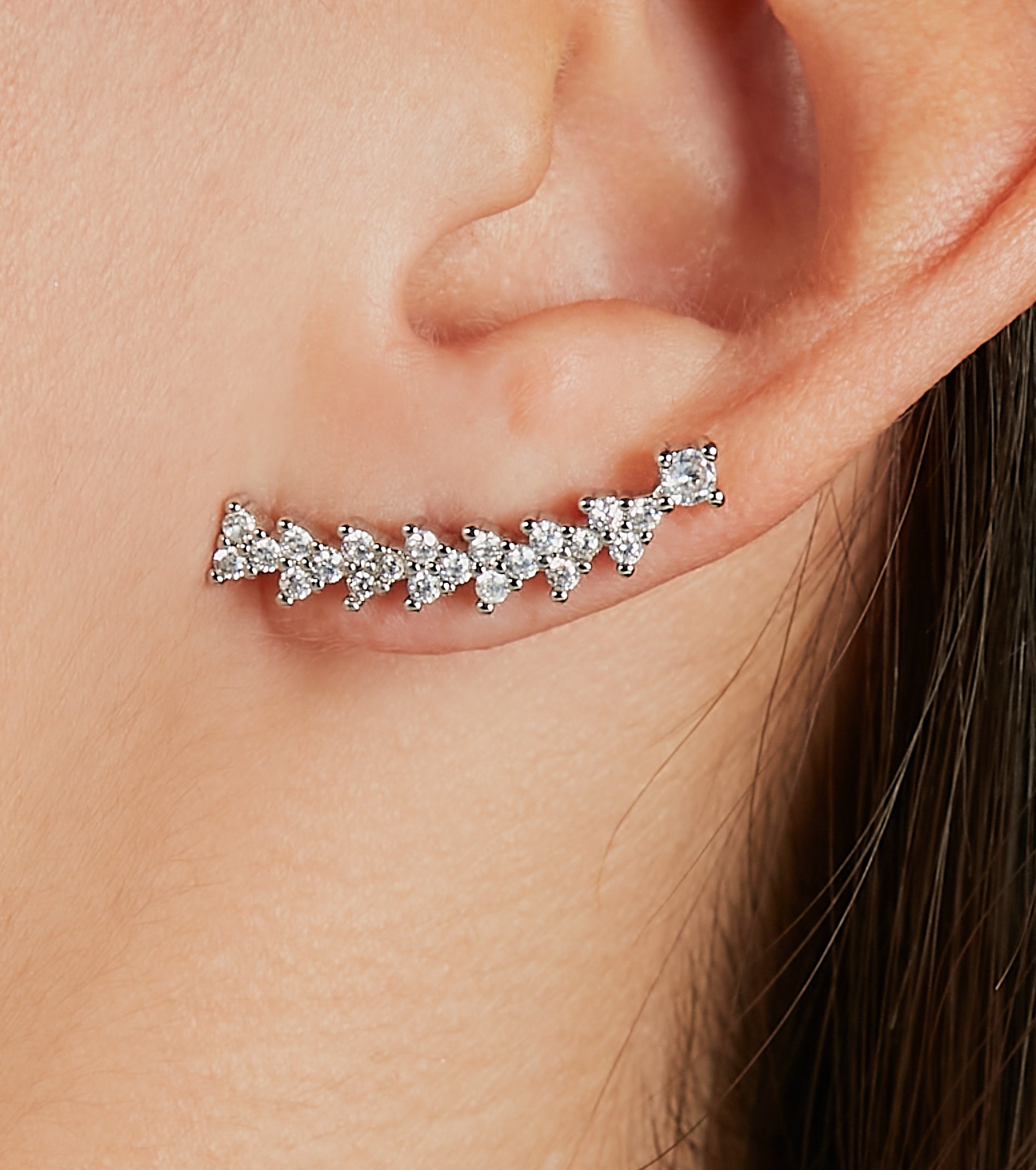 Premium Sparkle Rhinestone Ear Crawlers - Ultimate Dainty Elegance