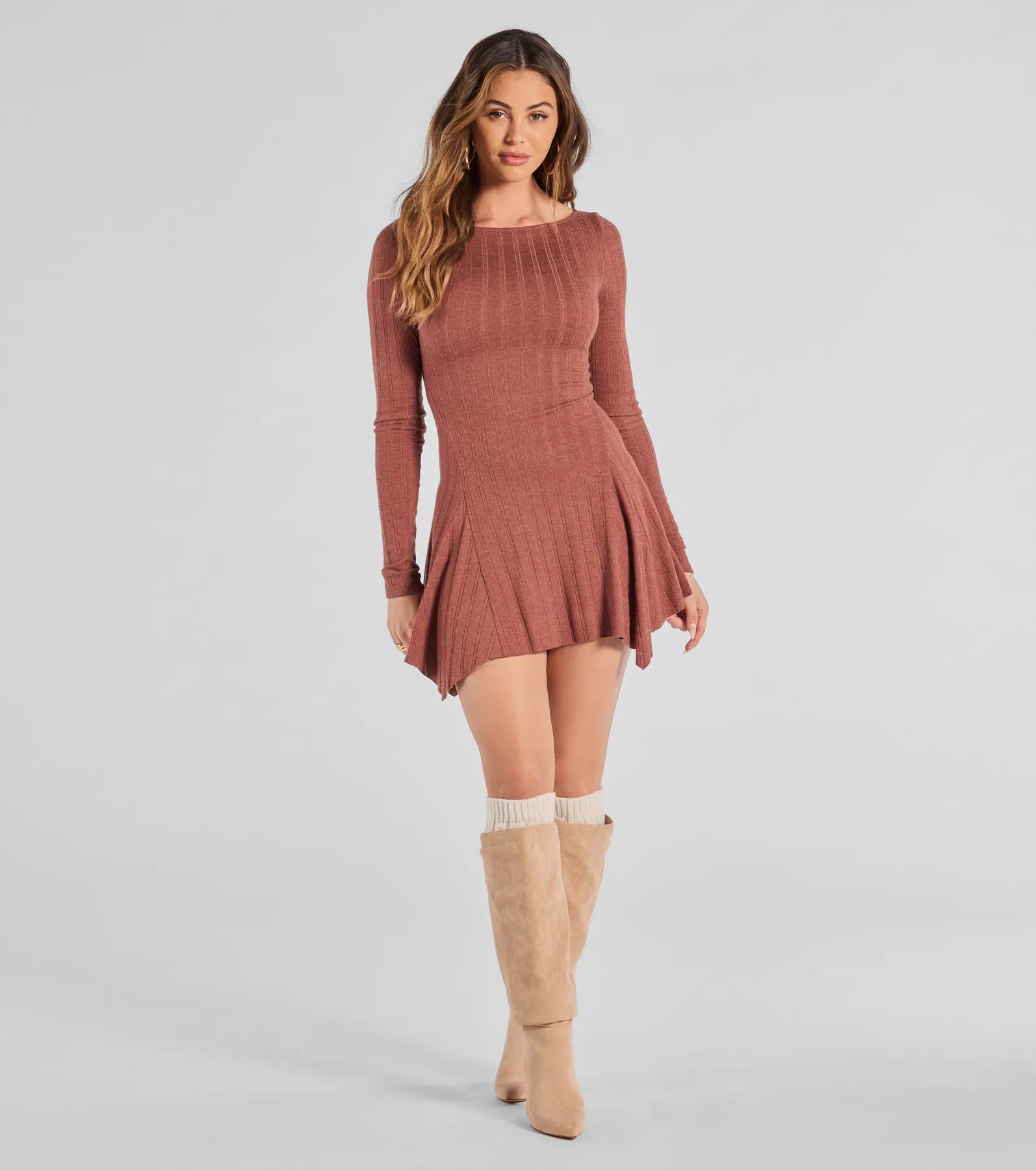 Ultimate Luxe Cashmere Knit Dress - Hanky Hem Design