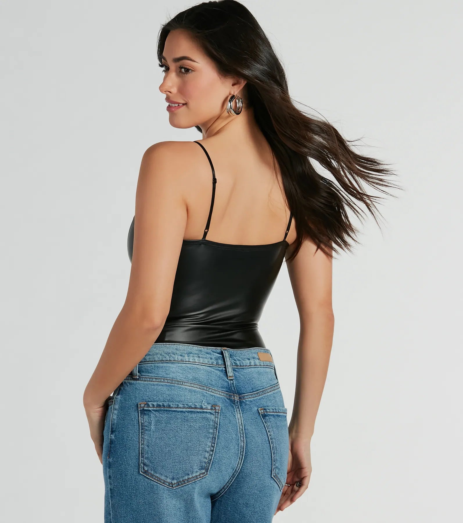 Ultimate Cool Girl Faux Leather Bodysuit