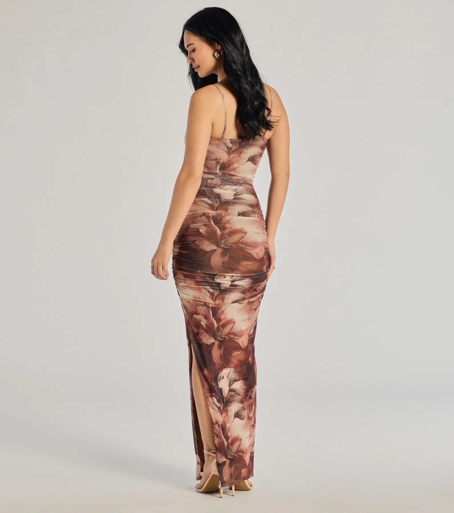 Ultimate Romantic Florals Maxi Dress with High Slit