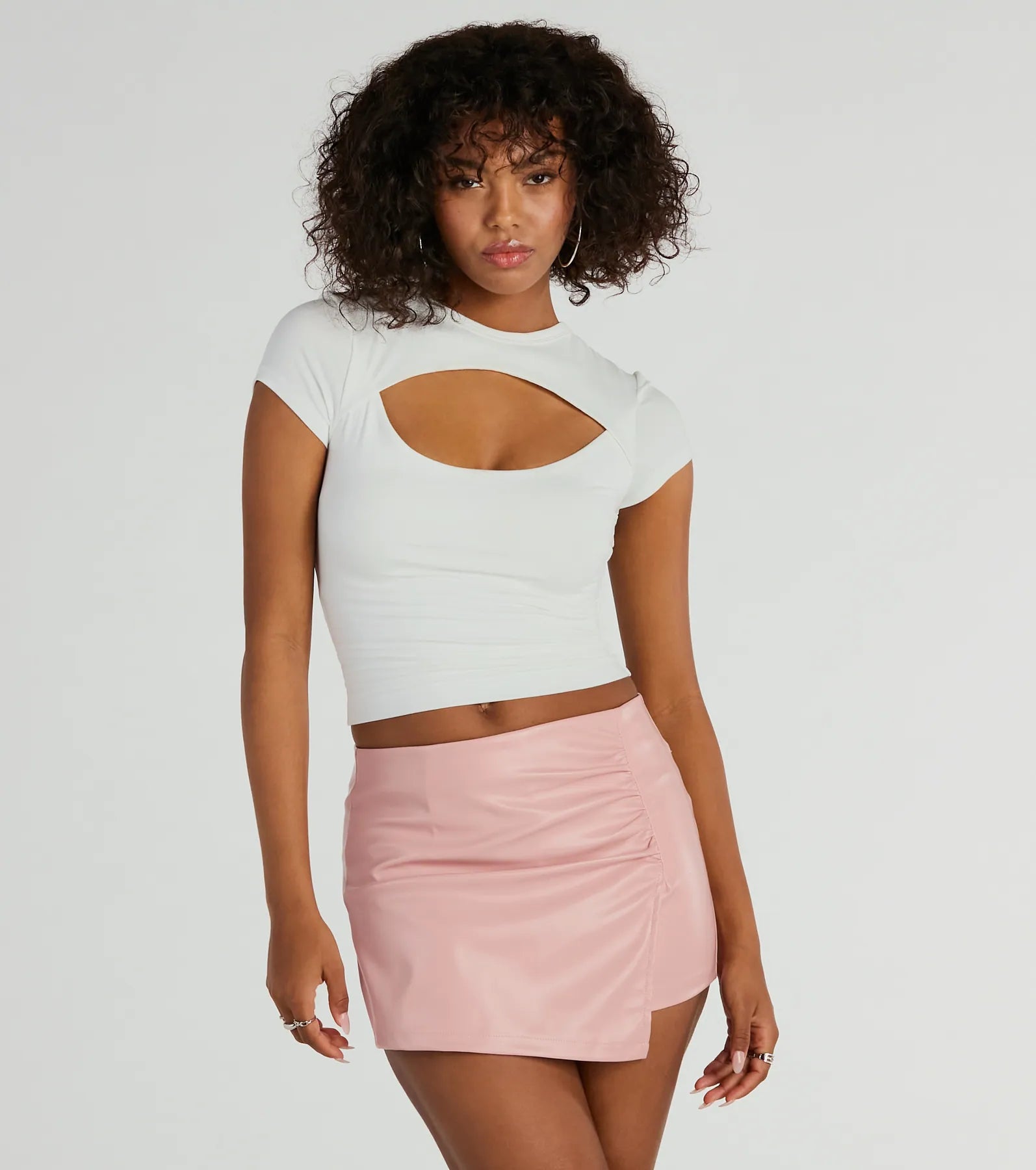 Premium Faux Leather Mini Skort - Ultimate Night Out Essential