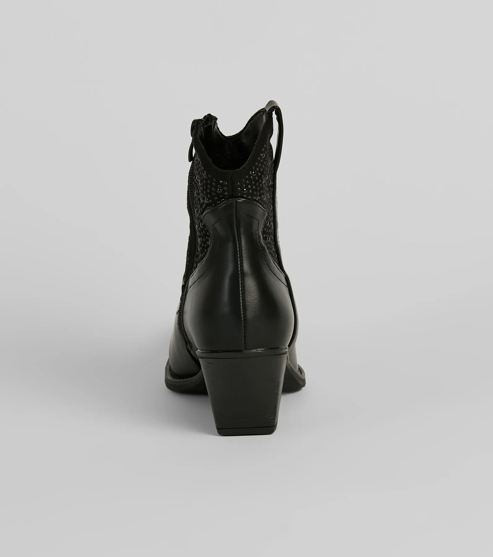 Premium Western Glam Pearl Ankle Booties