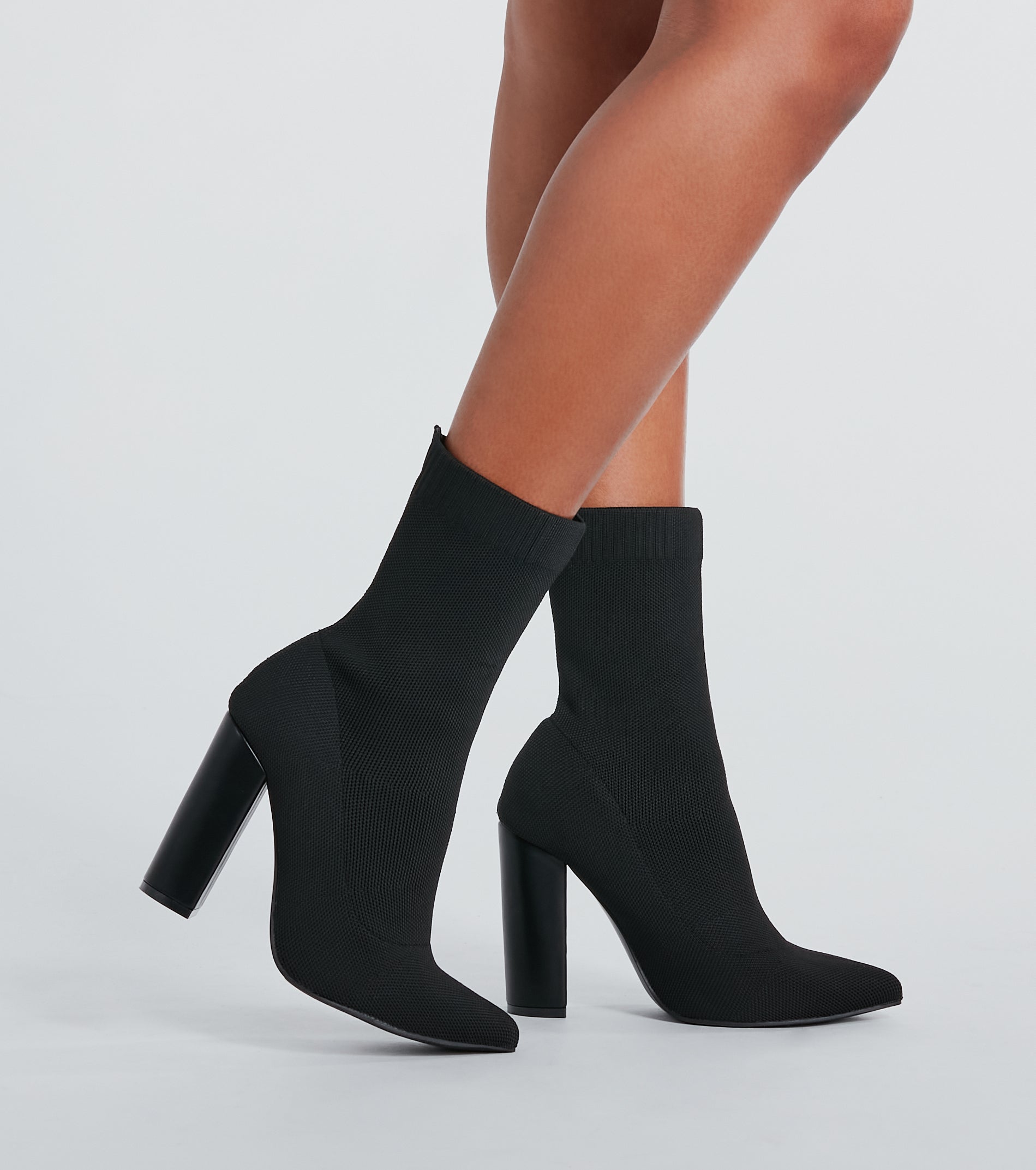 Premium Knit Block Heel Booties - Ultimate Style Upgrade