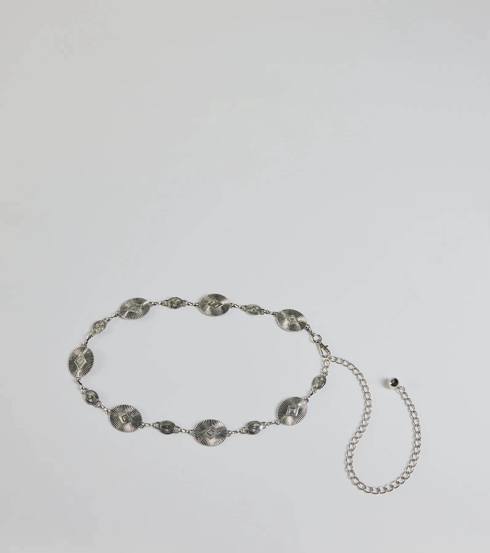 Ultimate Boho Chic Oval Disc Chain Belt