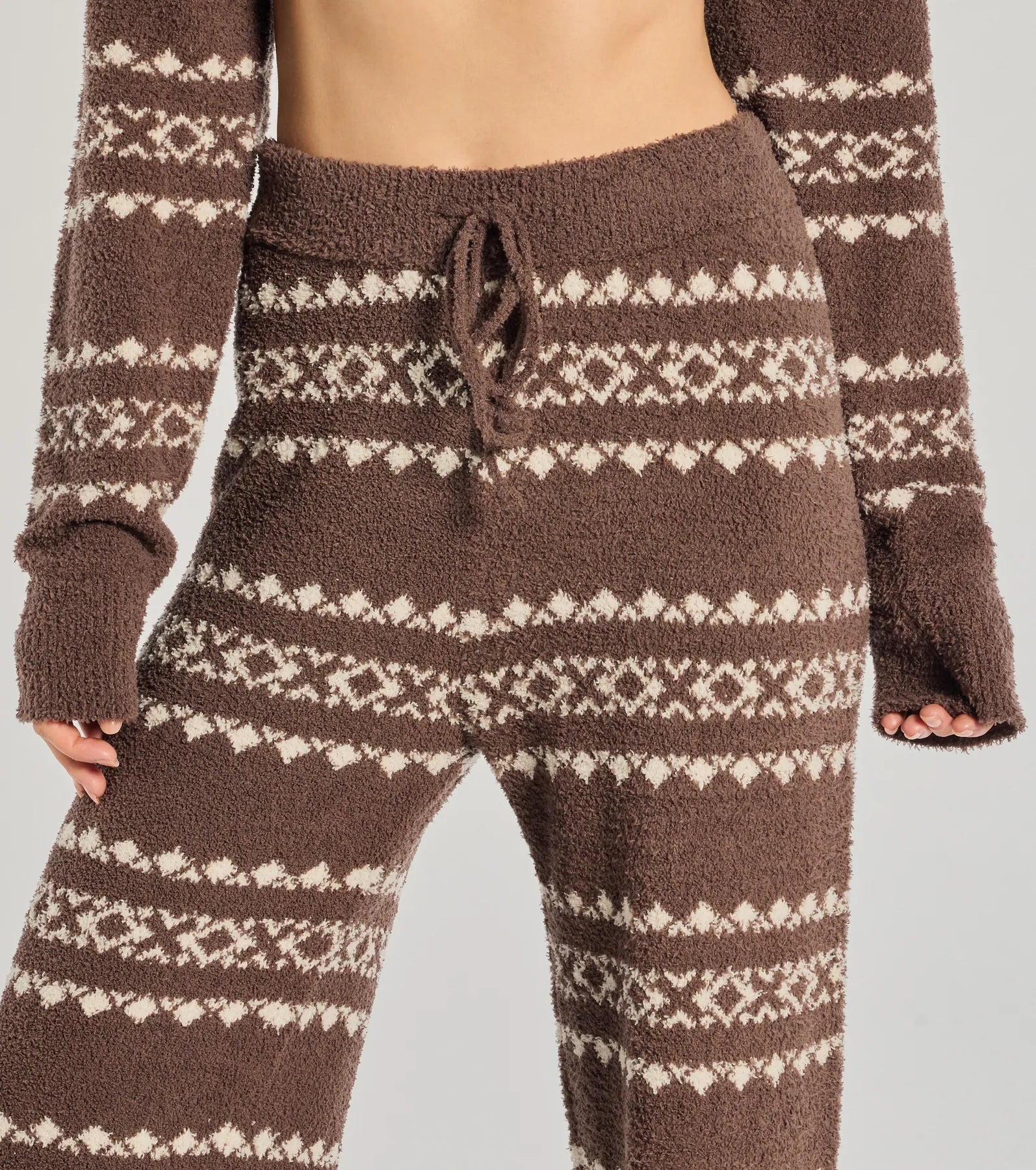 Ultimate Cozy Wonderland Fair Isle Chenille Knit Pajama Joggers