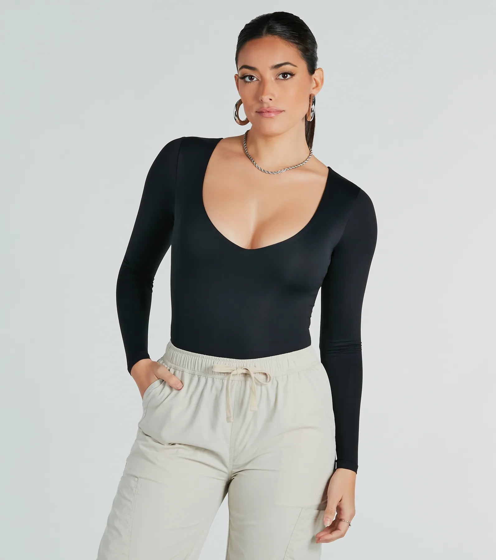 Ultimate Smooth Silhouette V-Neck Bodysuit – All-Season Staple