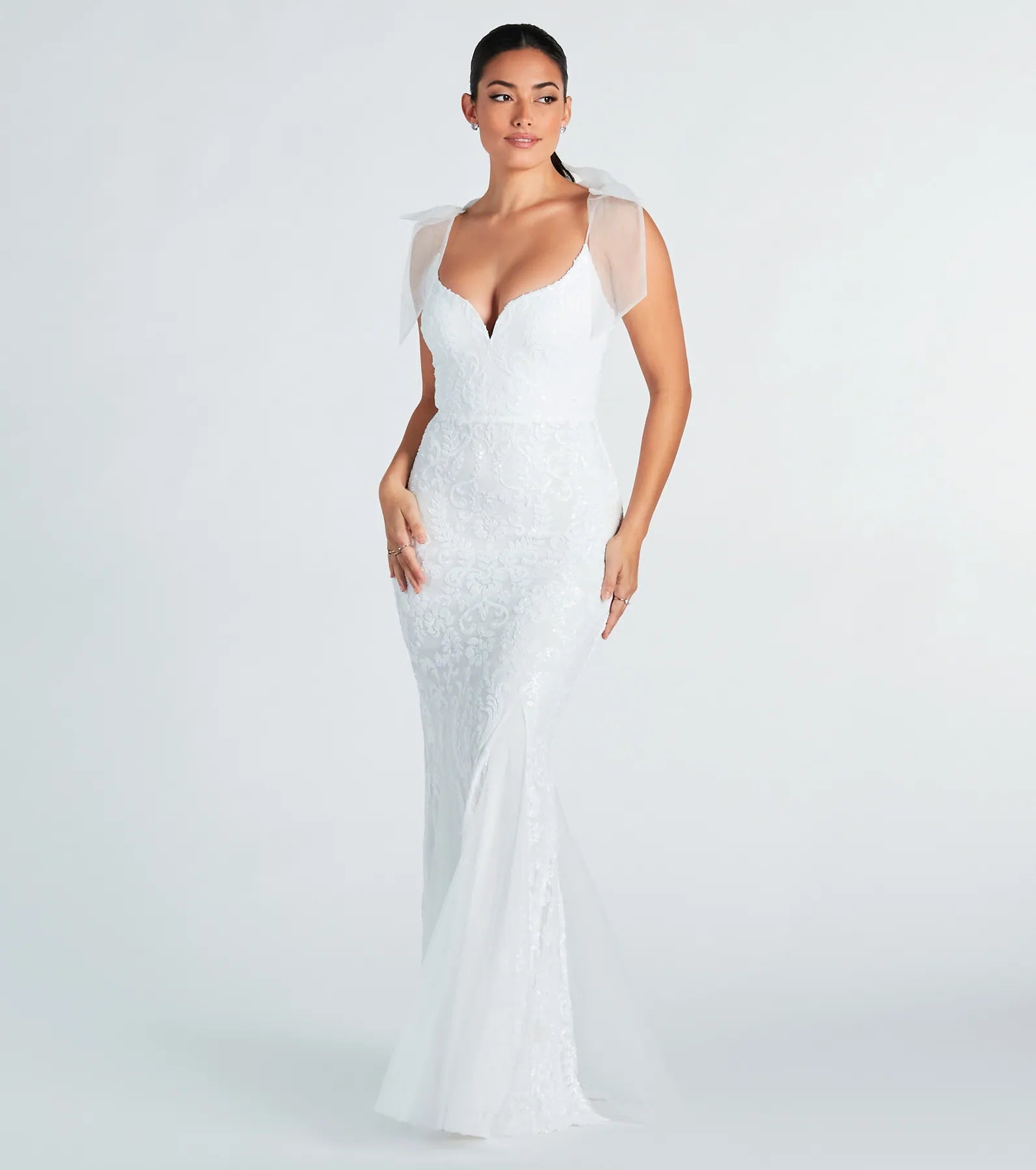 Ultimate Harlie Elegant Tulle & Sequin Mermaid Gown