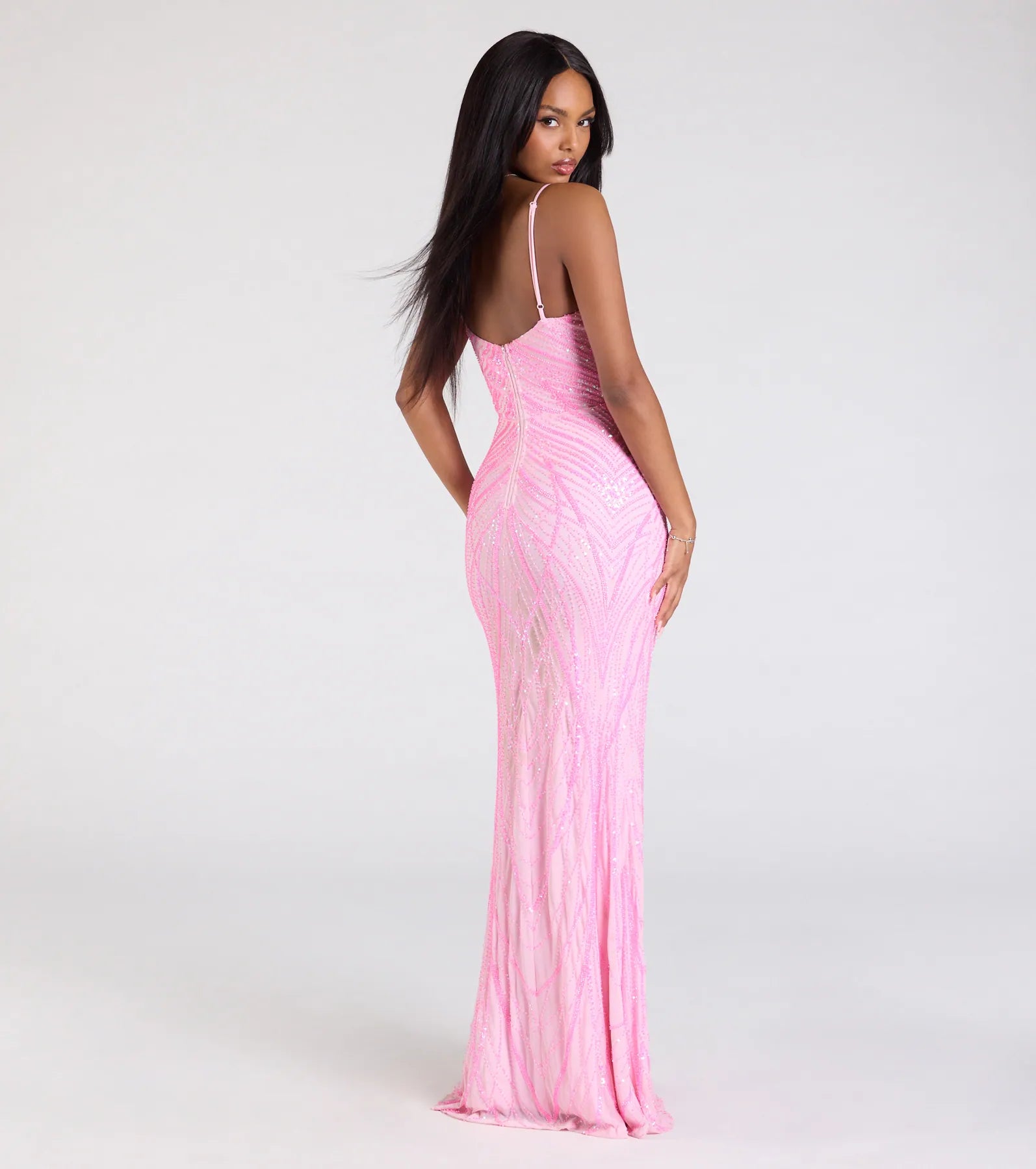 Premium Liv Beaded Sequin Mermaid Gown