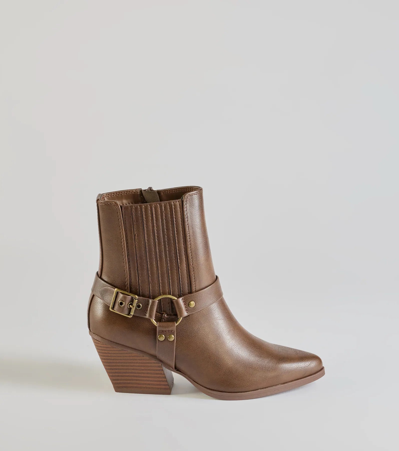 Premium Strut Moto Western Ankle Booties - Ultimate Style Upgrade