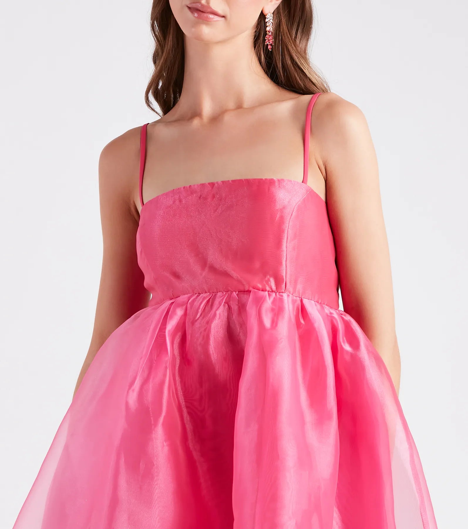 Ultimate Harlow Square Neck Babydoll Party Dress - Premium Elegance