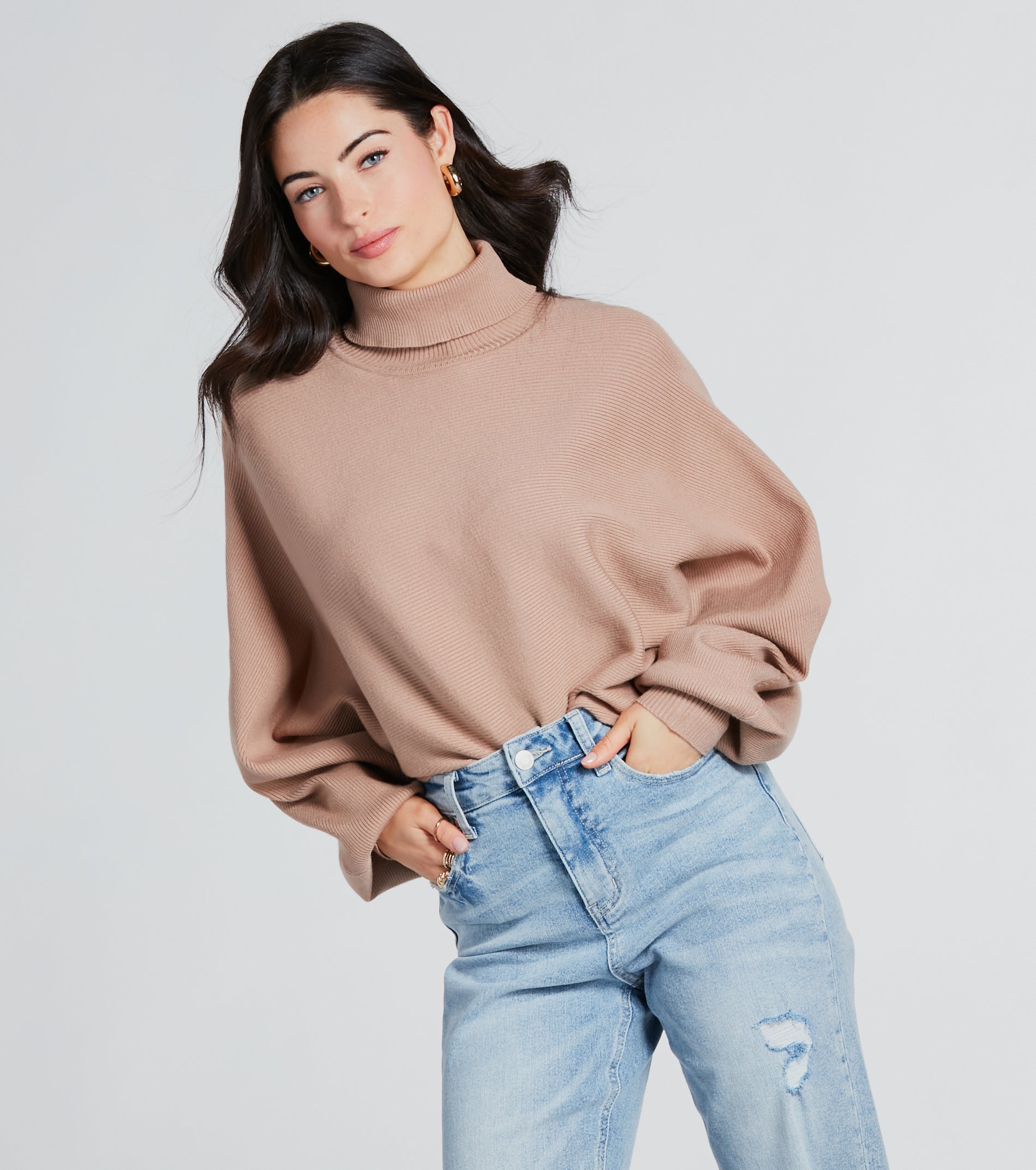 Ultimate Cozy Vibes Turtleneck Cropped Sweater