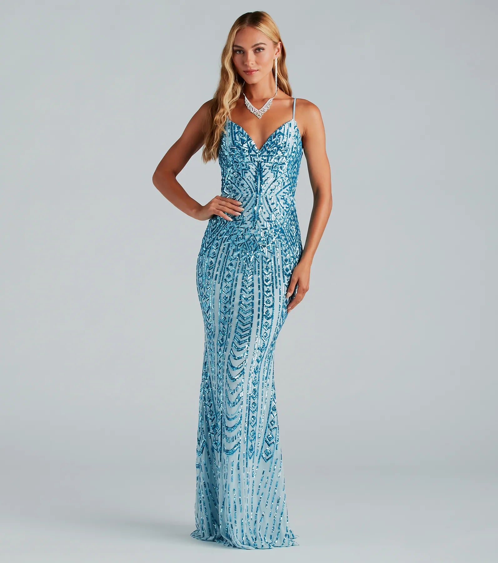 Ultimate Lyndia Boho Sequin Mermaid Party Dress