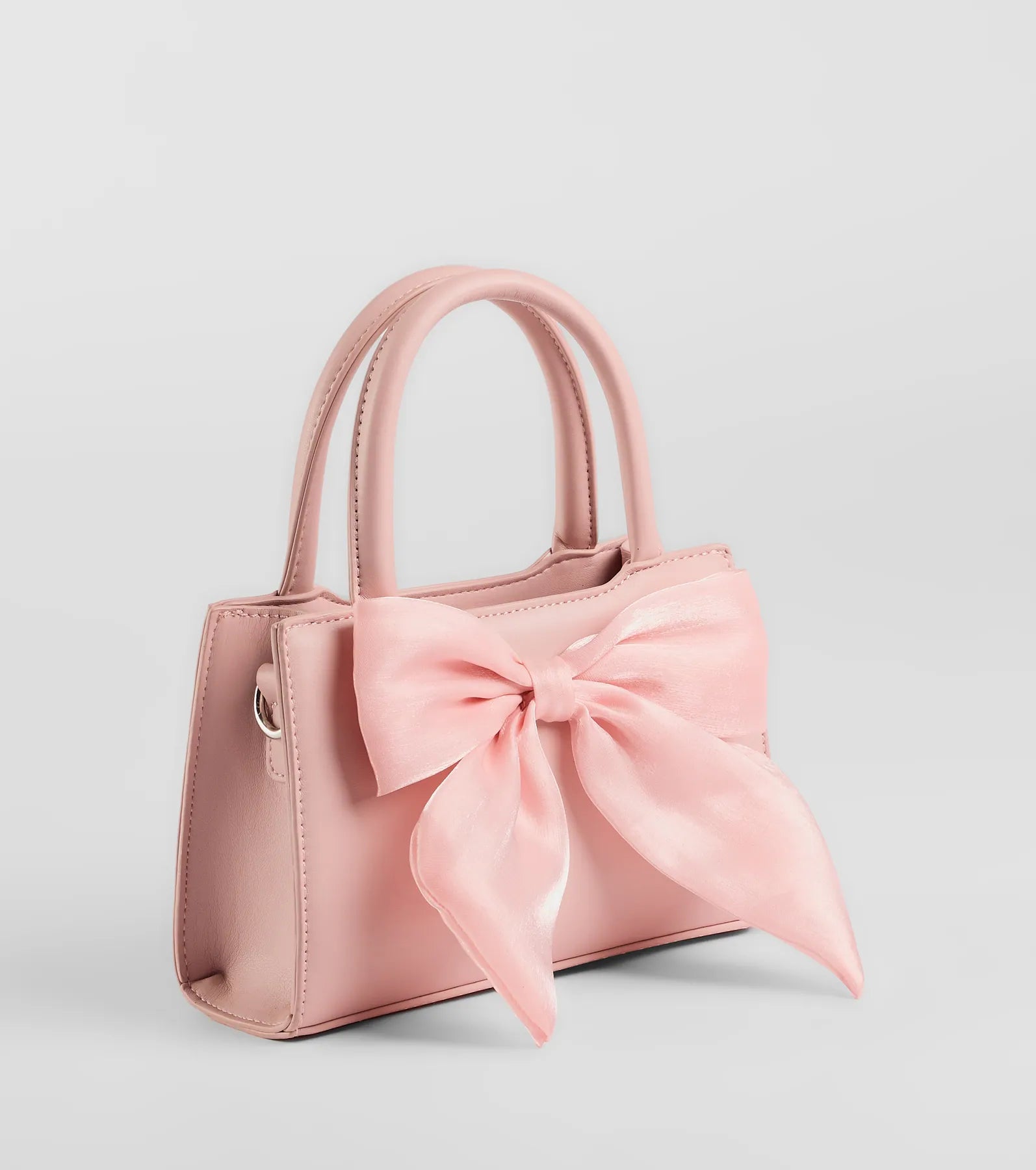 Premium Tulle Bow Faux Leather Handbag - Ultimate Style Upgrade