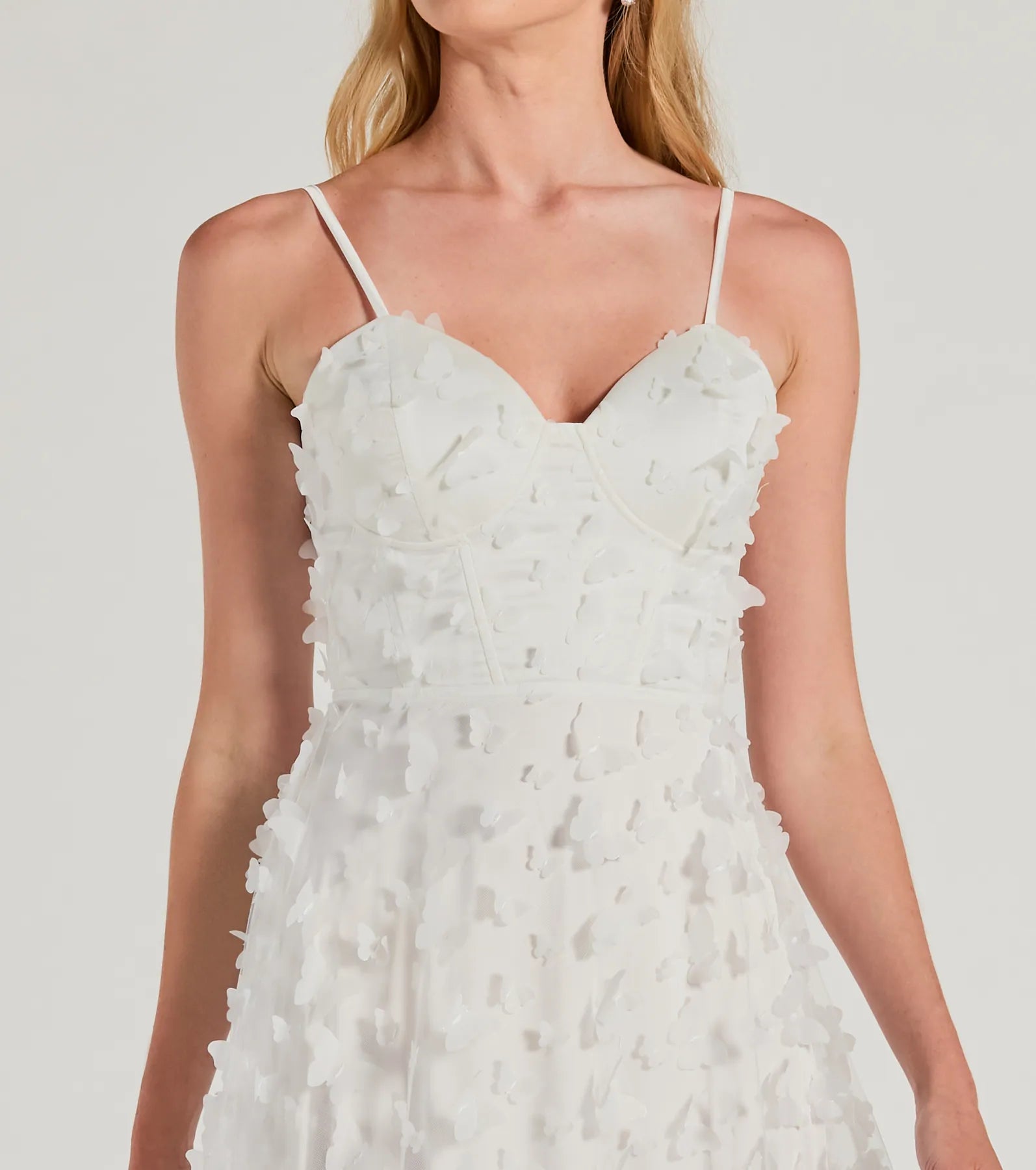 Molly Premium Butterfly Applique A-Line Evening Dress