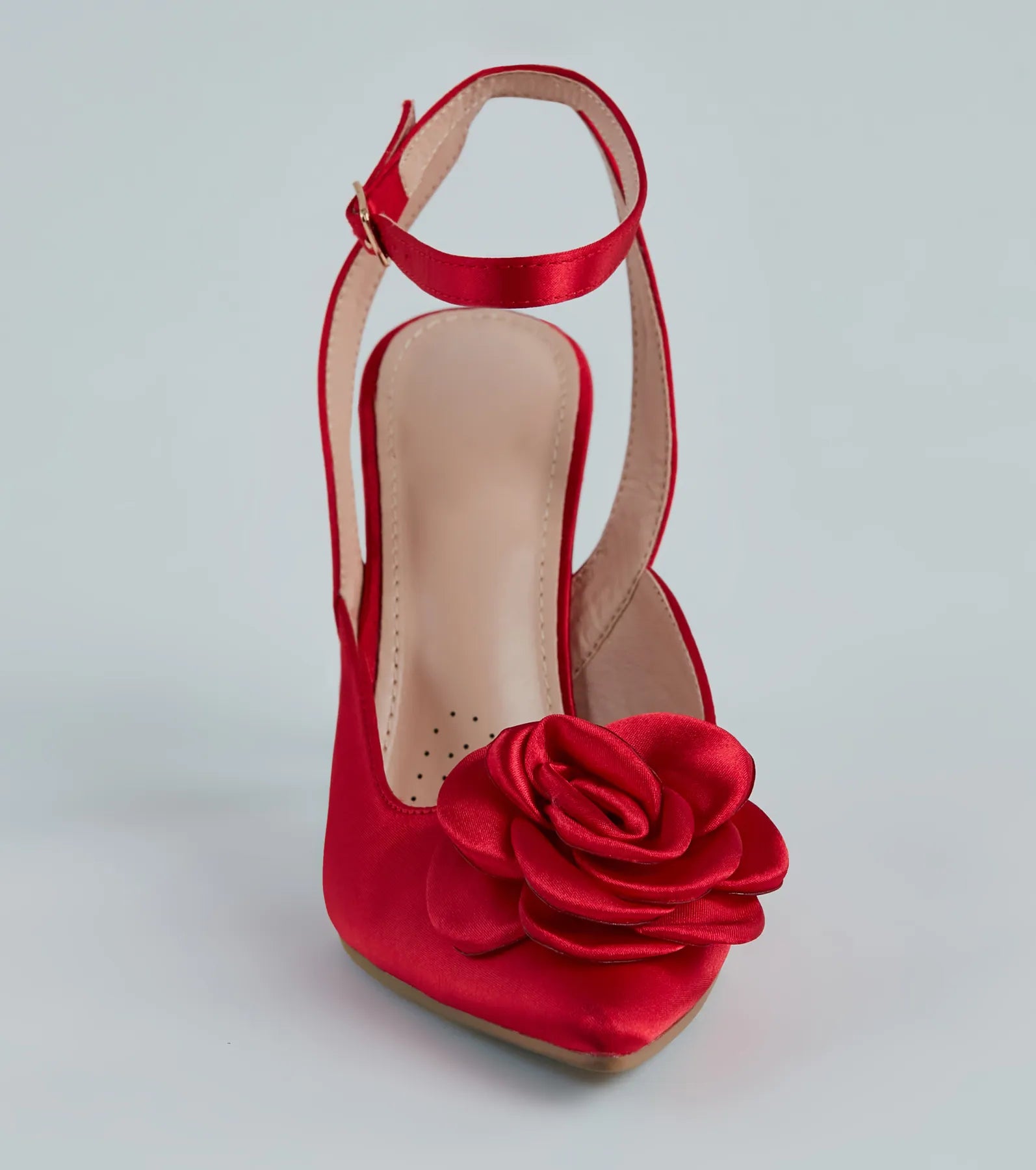 Ultimate Elegance Satin Rosette Heels