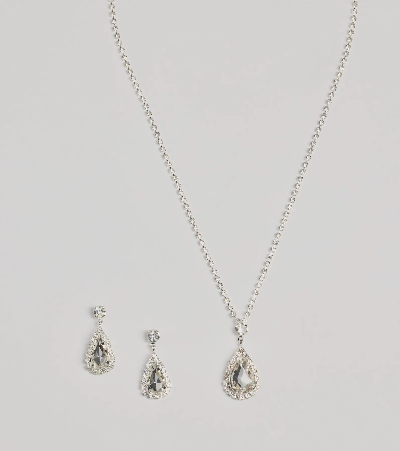 Ultimate Luxe Teardrop Rhinestone Jewelry Set