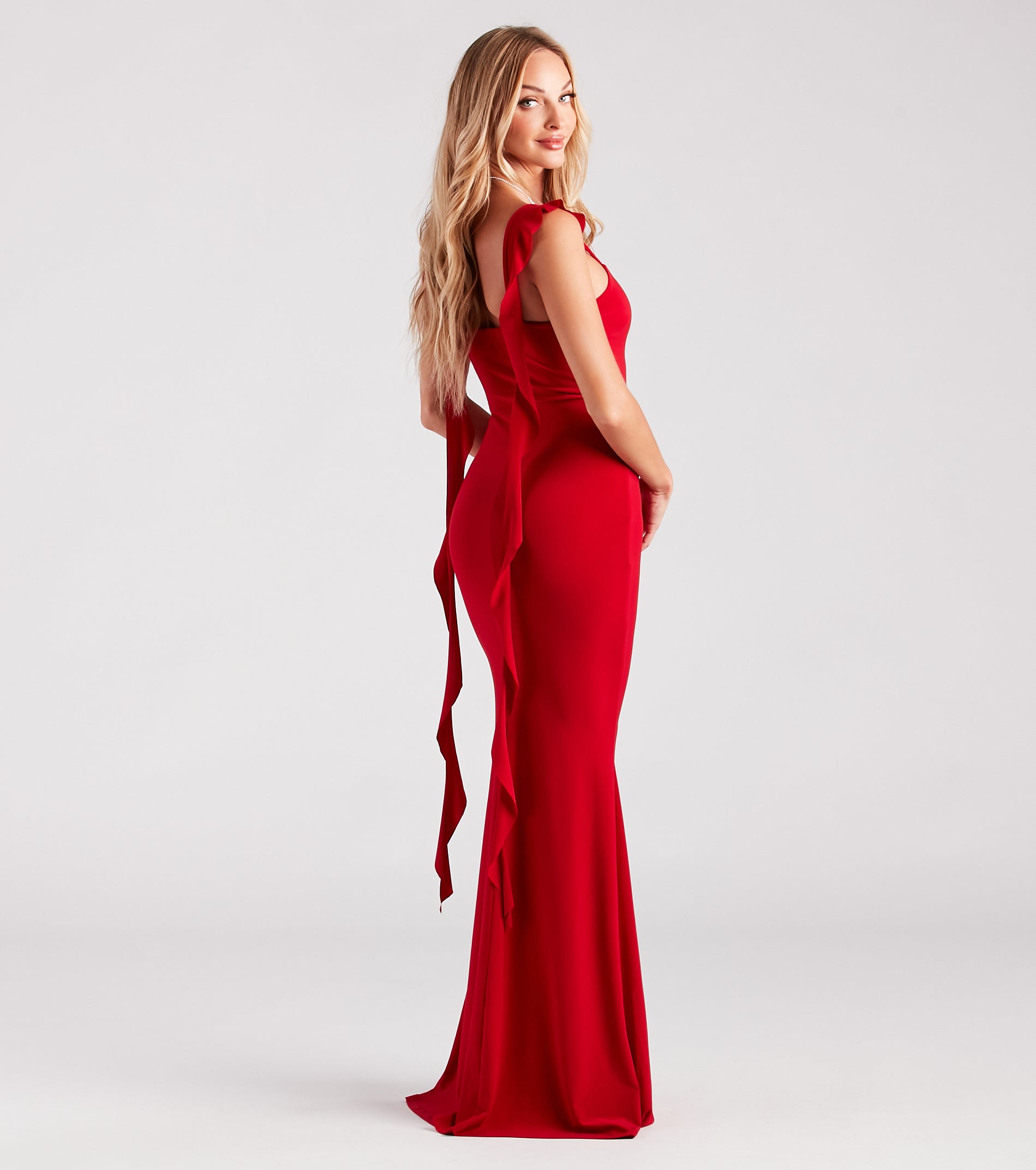 Premium Barbara Elegant Ruffle Mermaid Gown