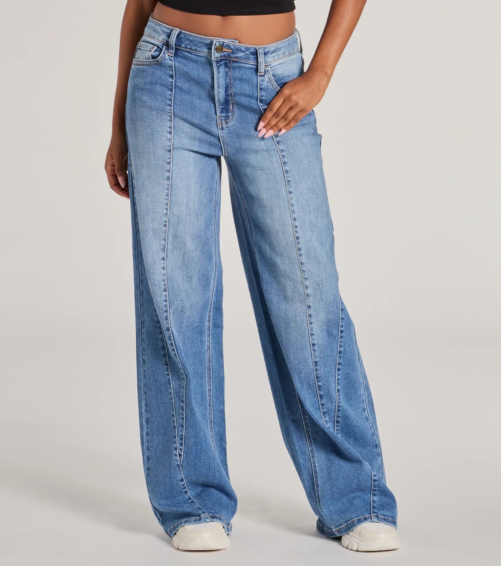 Ultimate High-Rise Wide-Leg Denim Jeans - Premium Casual Wear