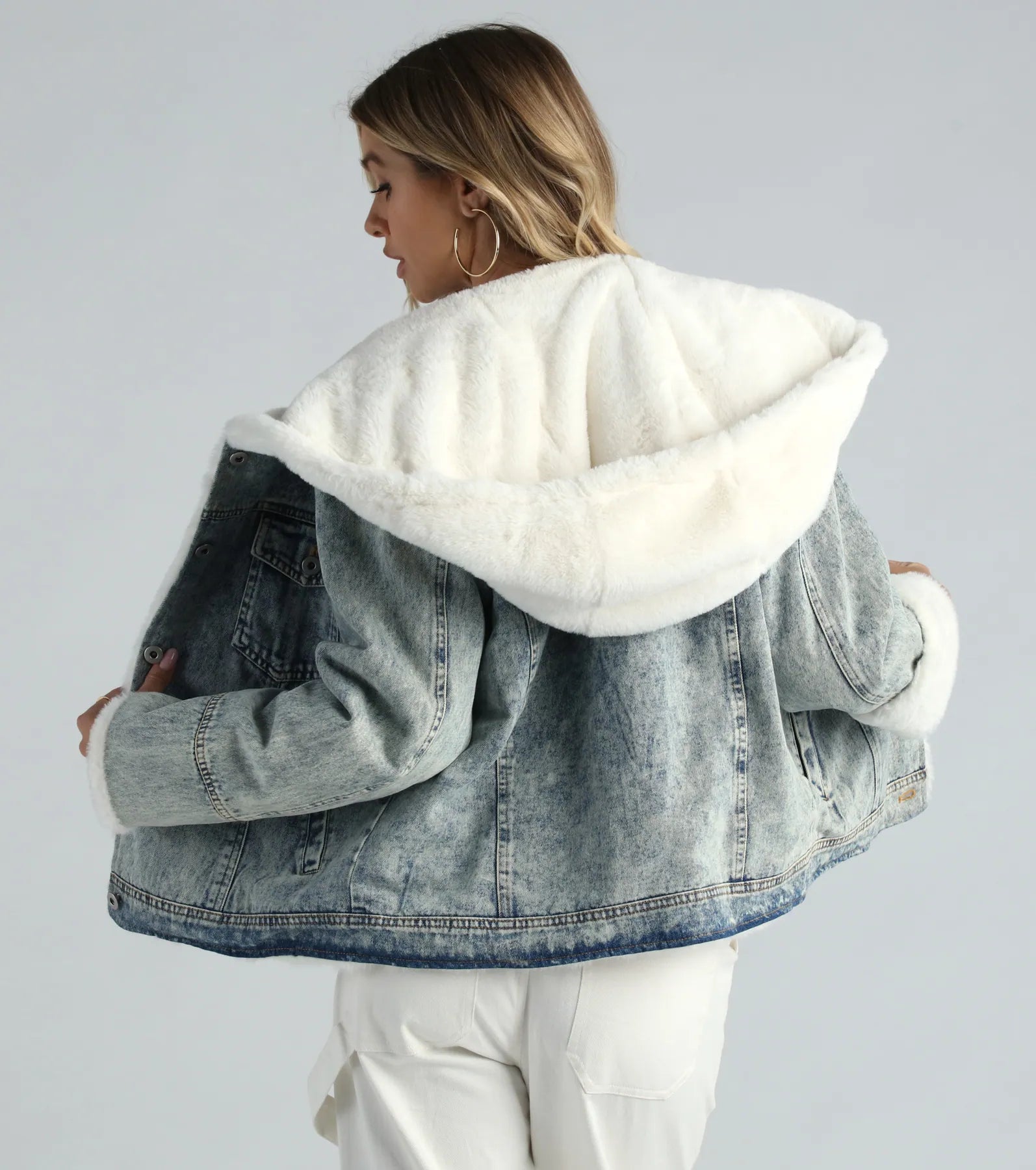 Ultimate Cozy Faux Fur-Lined Denim Jacket