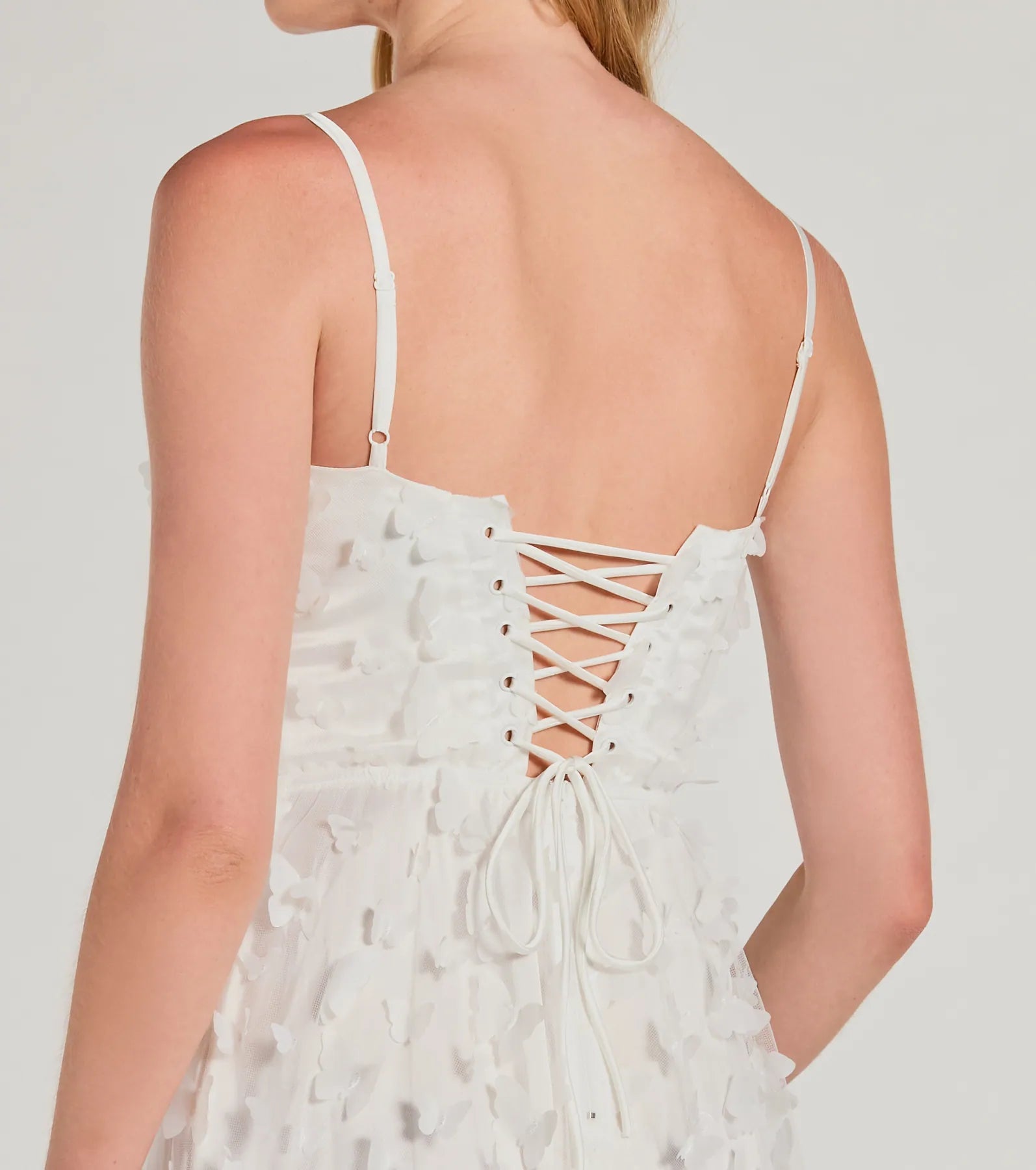Molly Premium Butterfly Applique A-Line Evening Dress