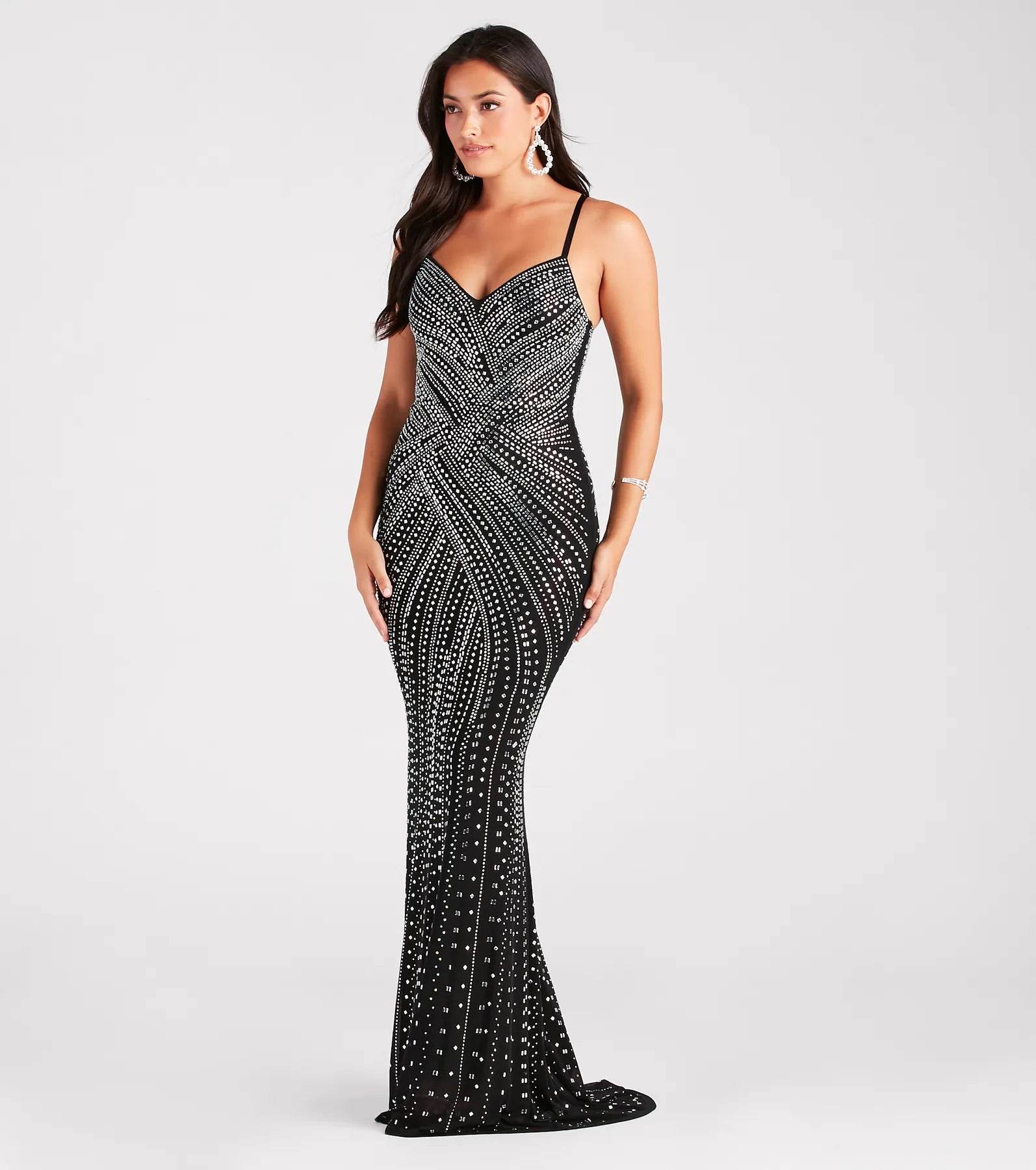 Josselyn Premium Rhinestone Elegance Long Dress