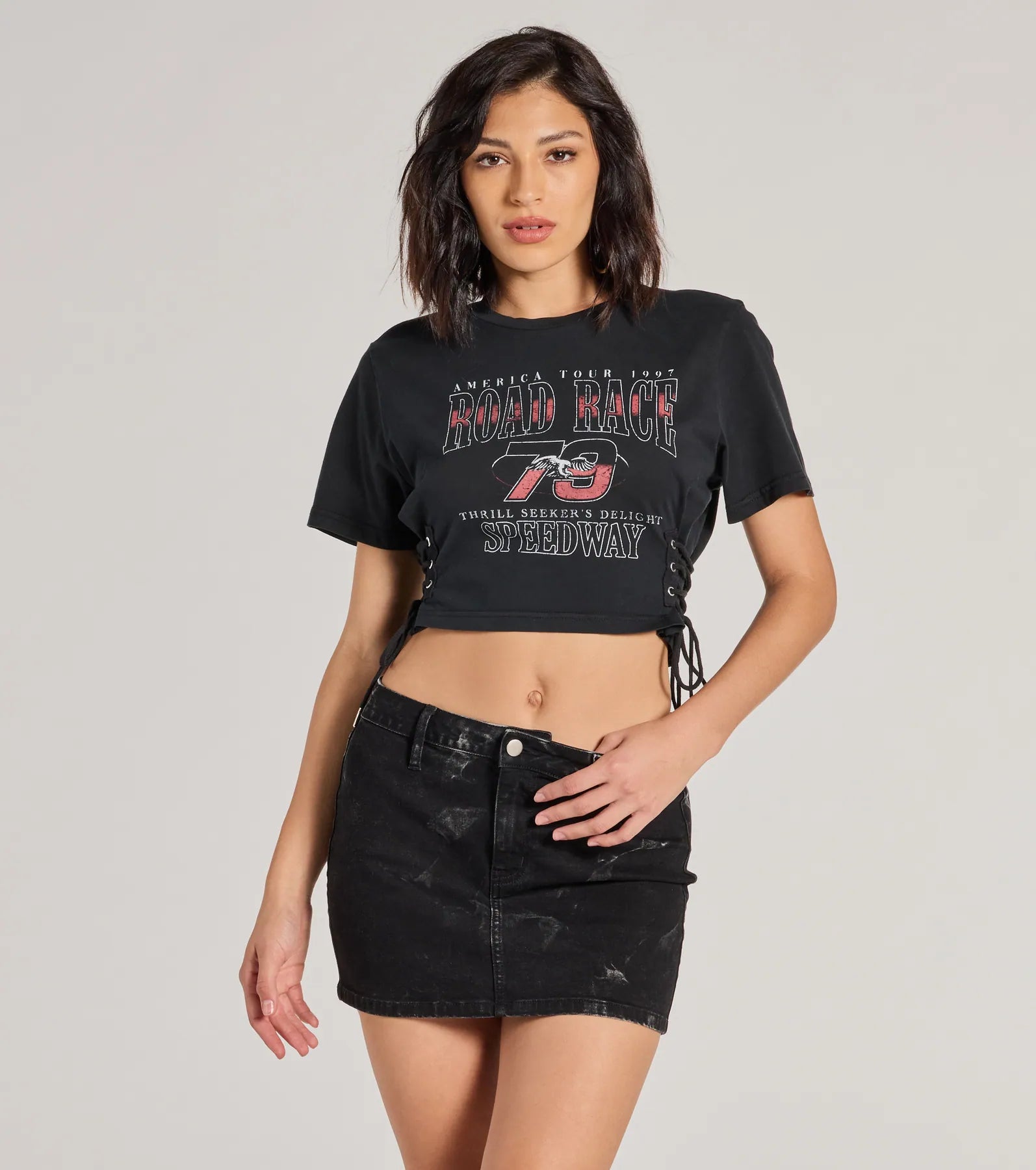 Premium Road Race Cropped Graphic Tee - Ultimate Style Upgrade