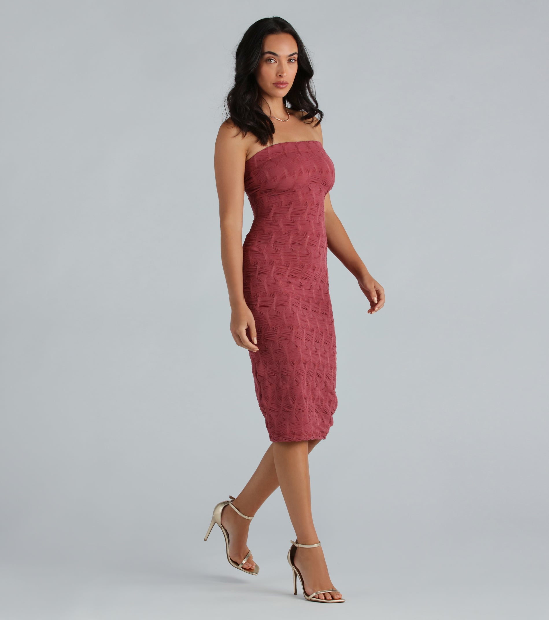 Ultimate Strapless Midi Dress - She's All That