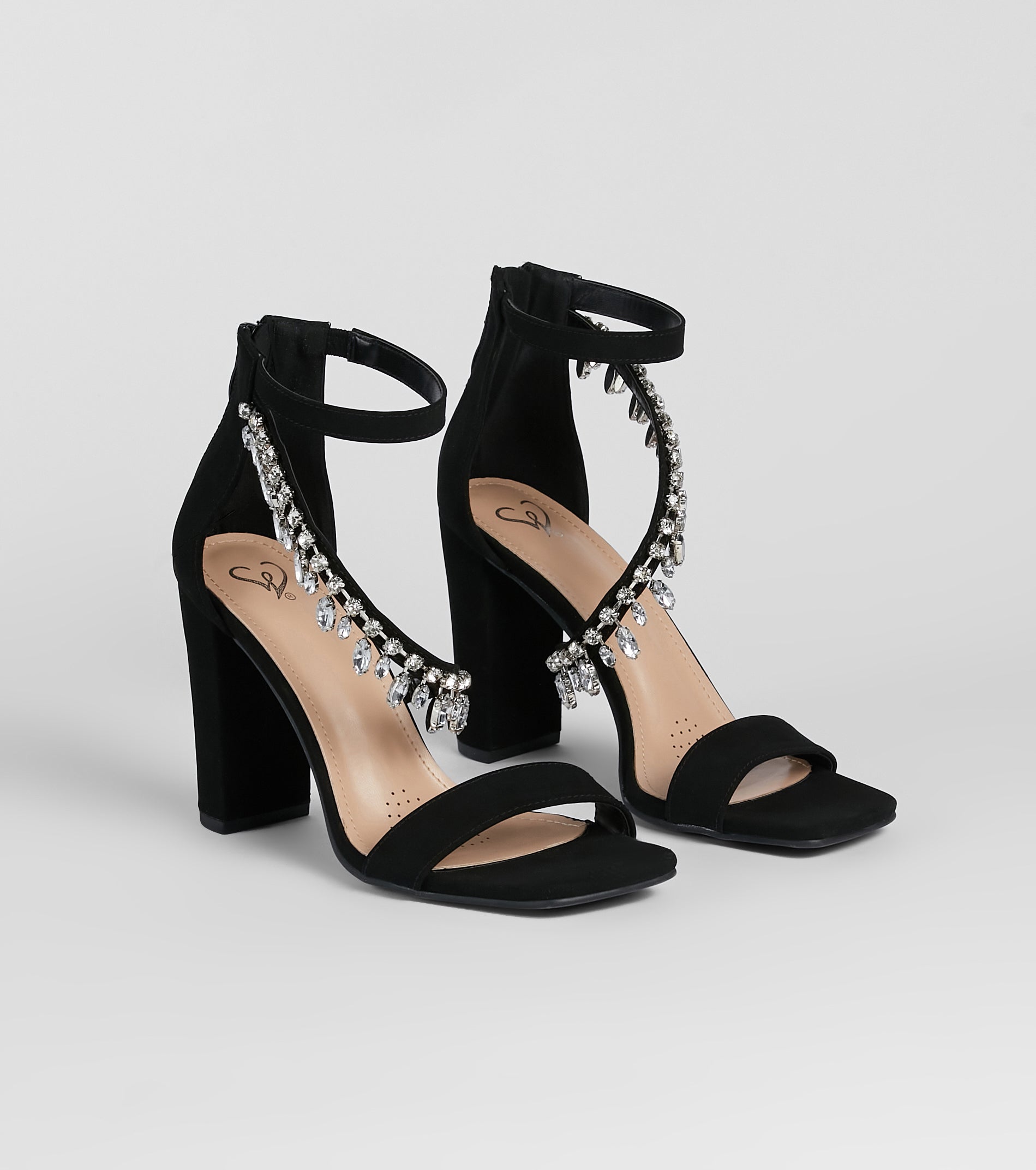 Ultimate Luxe Rhinestone Block Heels - Elevate Your Style