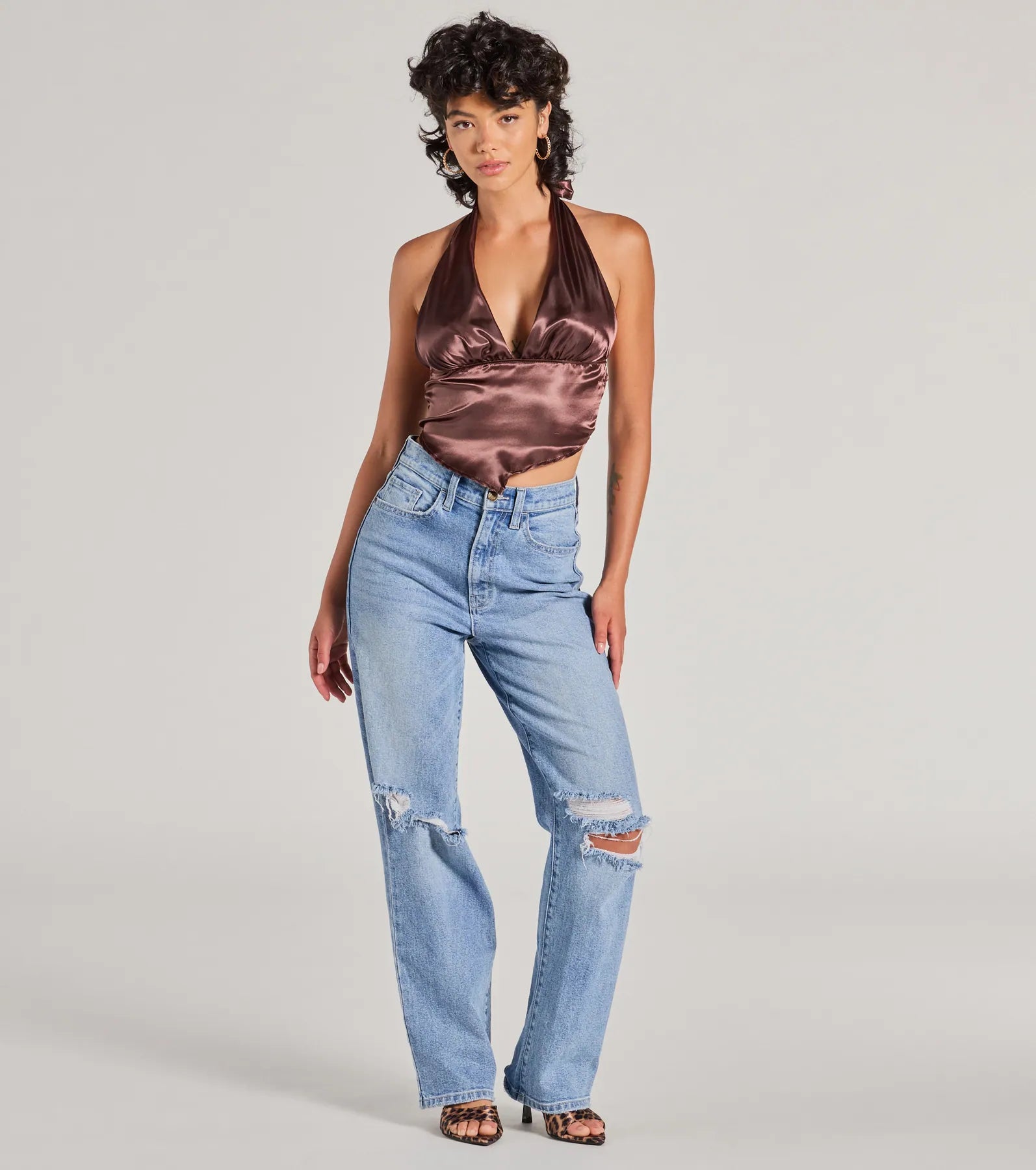 Premium Silky Satin Halter Crop Top - Ultimate Style Upgrade