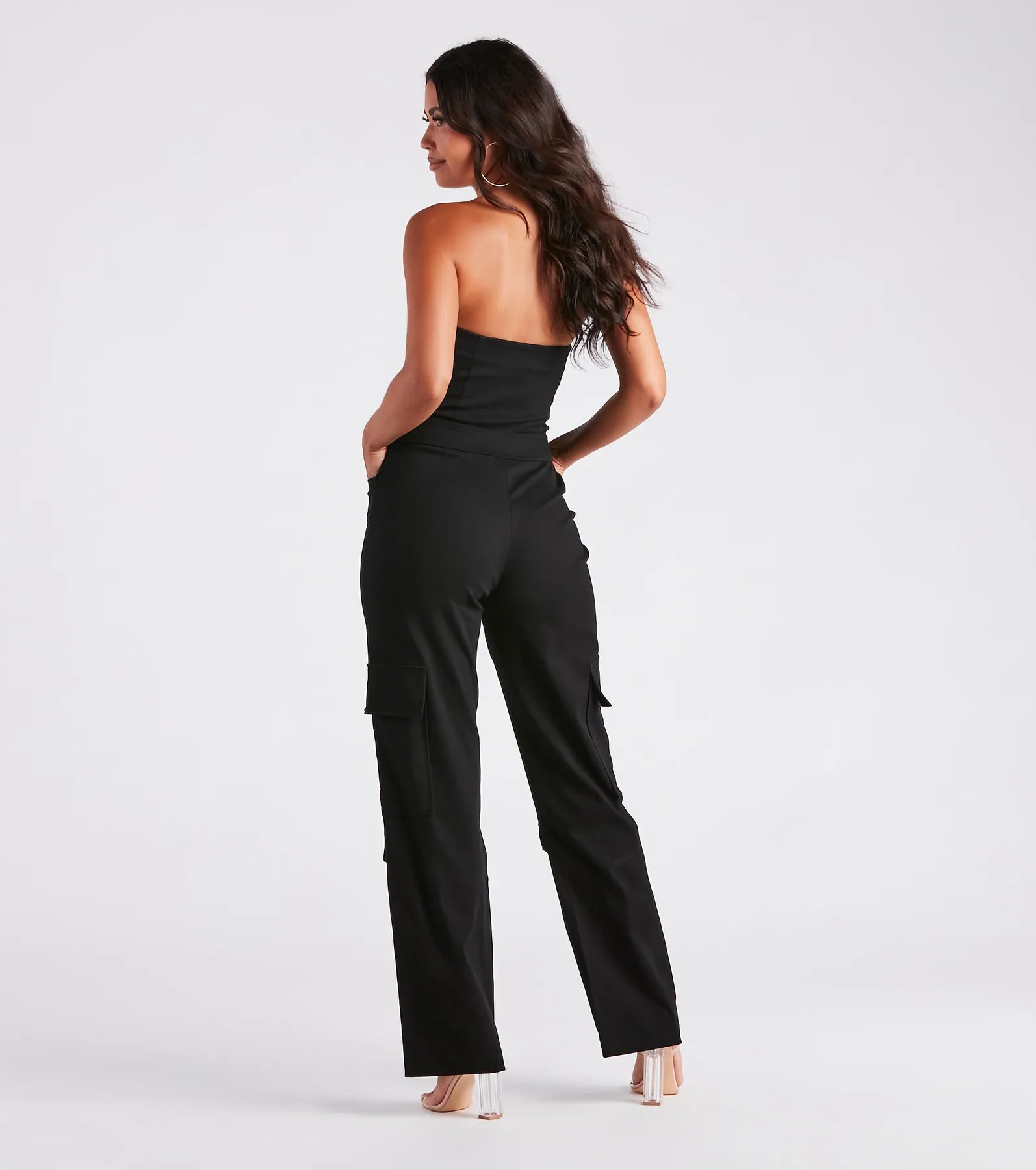 Ultimate Strapless Denim Cargo Jumpsuit - New Vibe Edition