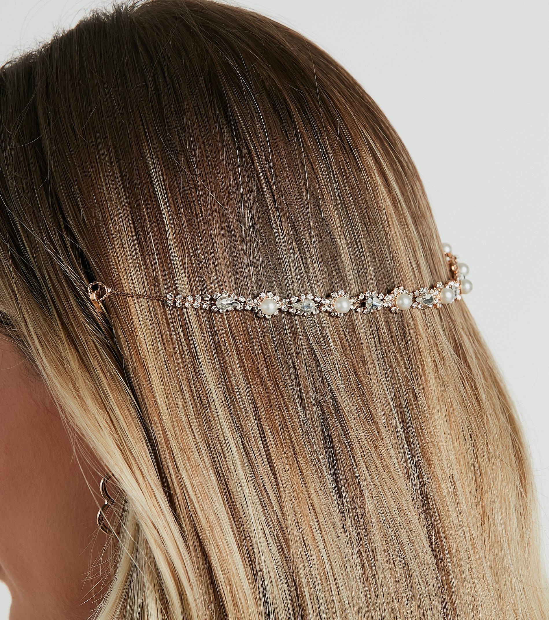 Ultimate Ethereal Glamour Rhinestone & Pearl Hair Vine