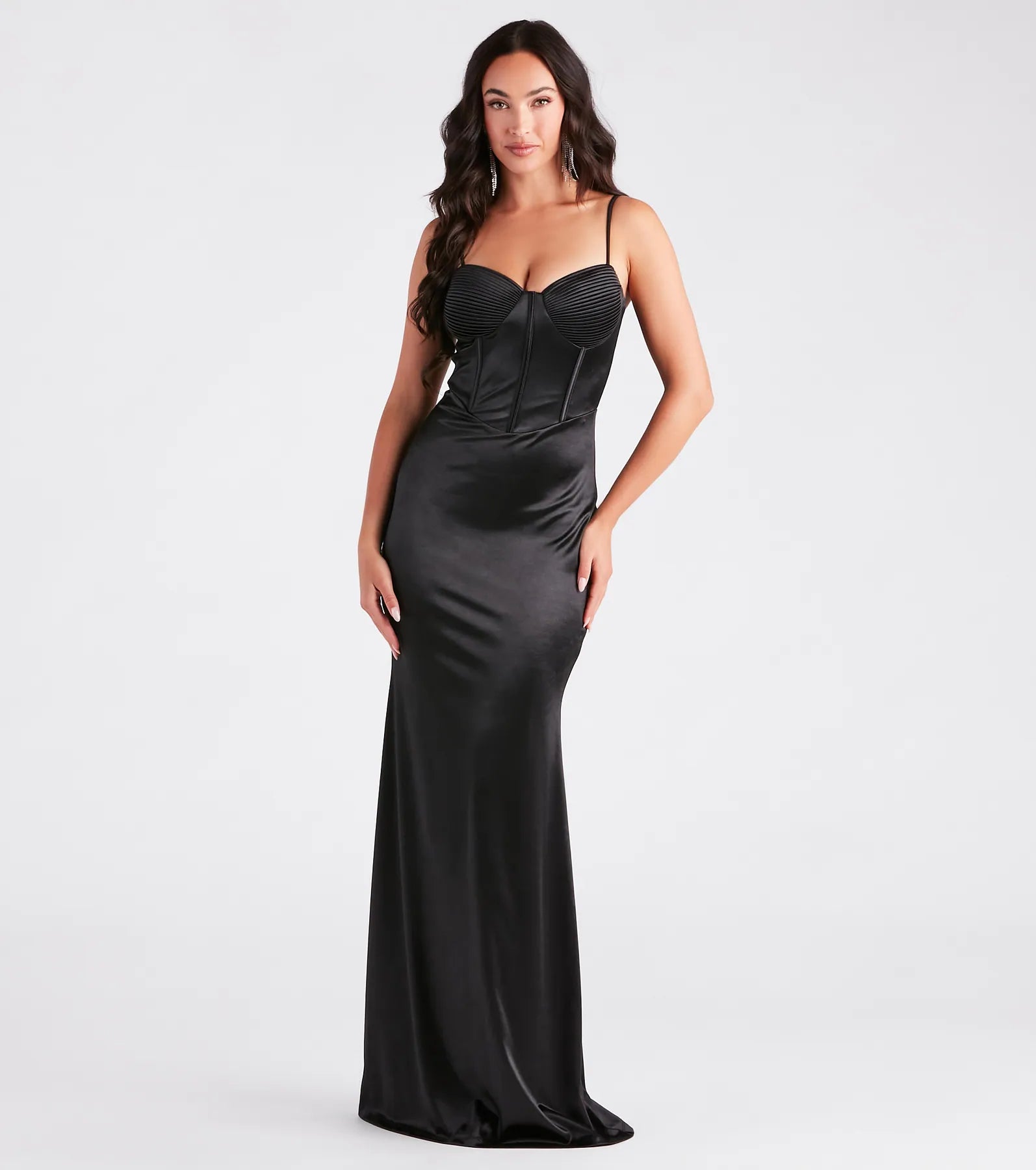 Jaycee Premium Satin Corset Mermaid Gown