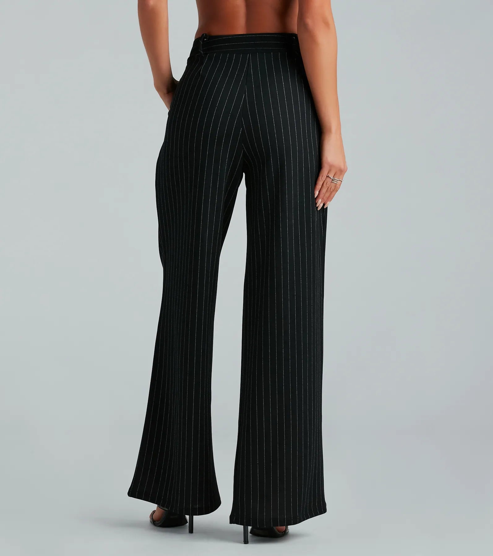 Ultimate High-Rise Pinstripe Office Pants - Premium Workwear