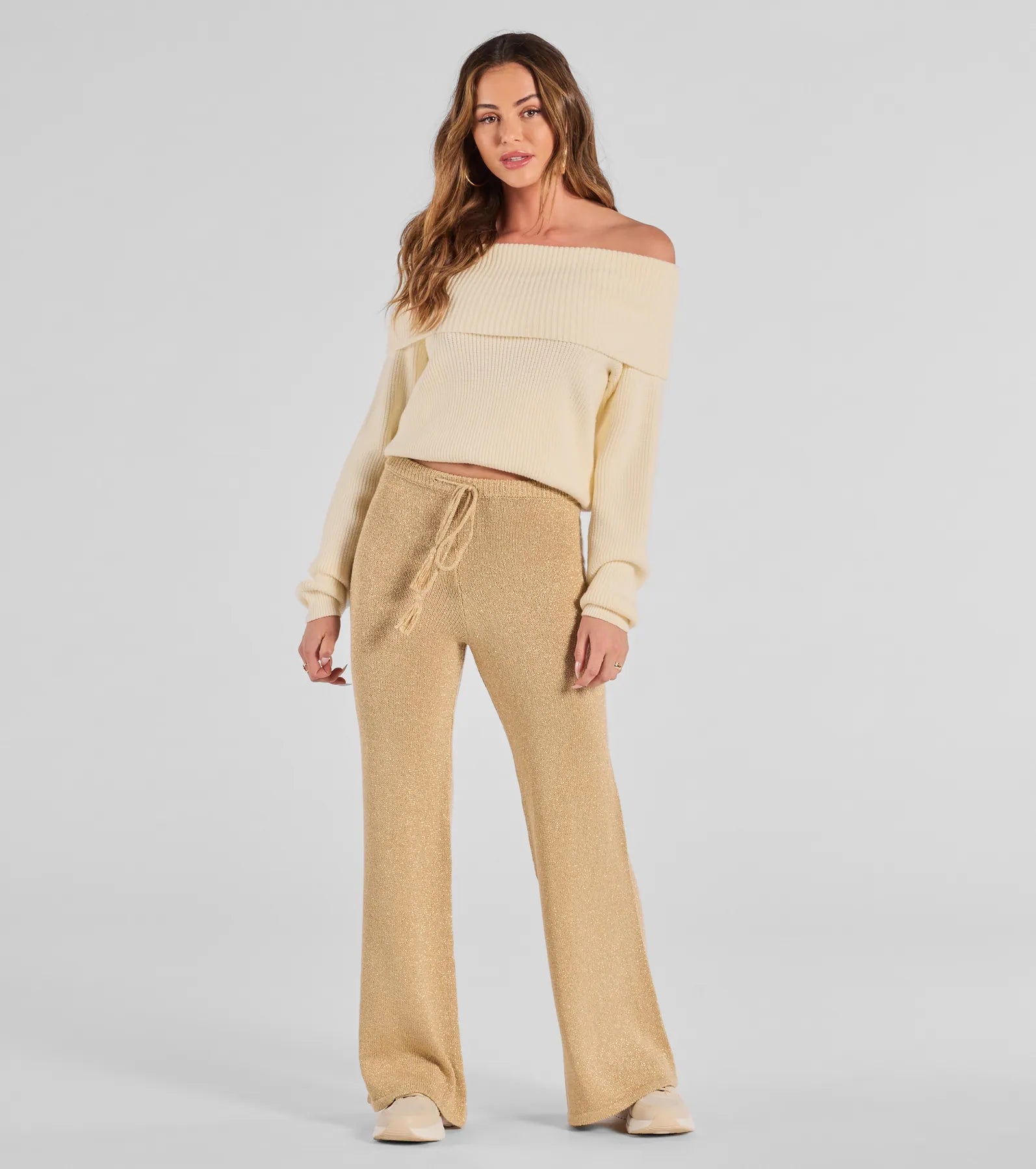 Premium Cozy Luxe Lurex Knit Pants - Ultimate Comfort & Style