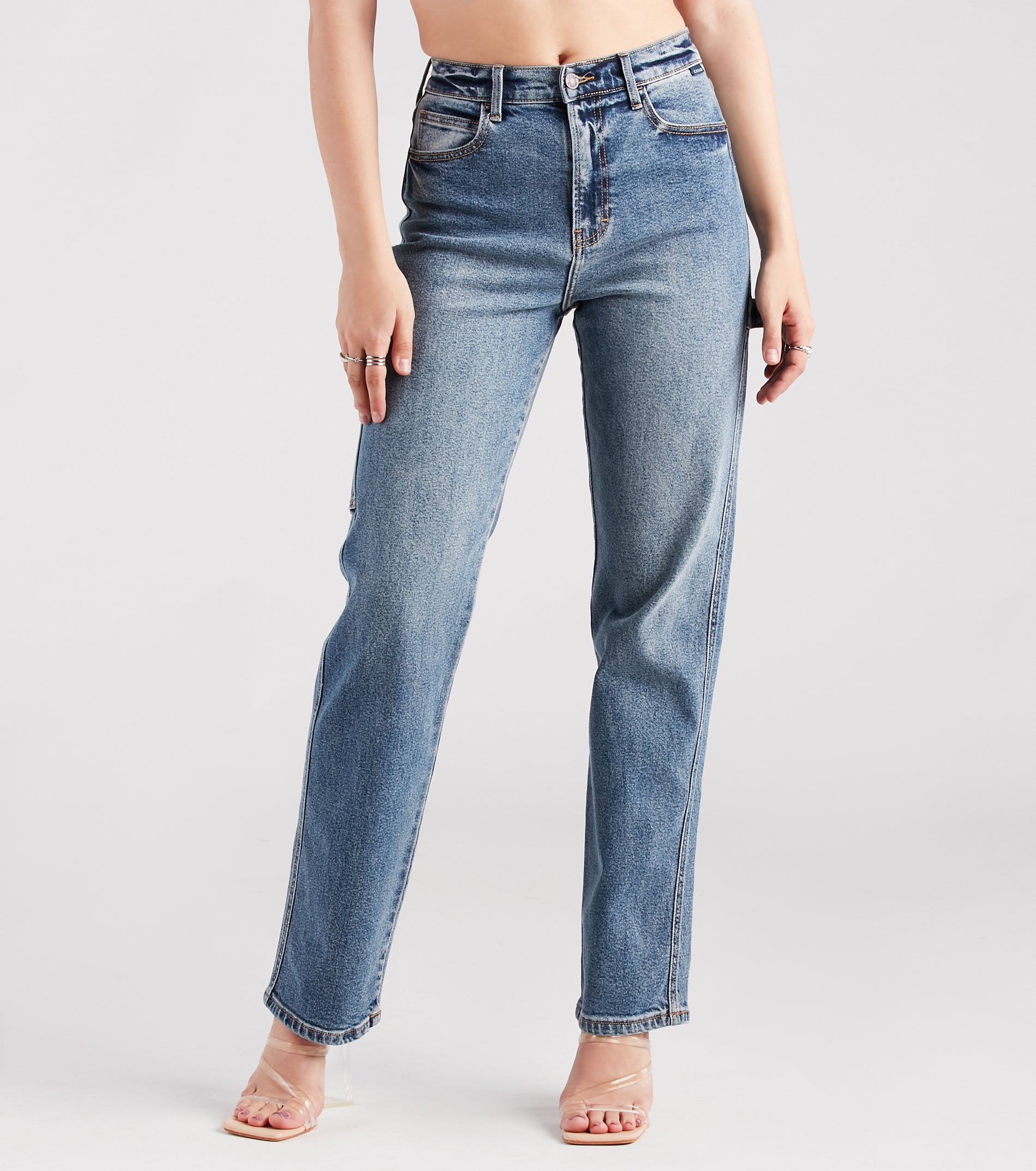 Ultimate Mid-Rise Straight-Leg Denim Jeans - Vintage Dark Wash