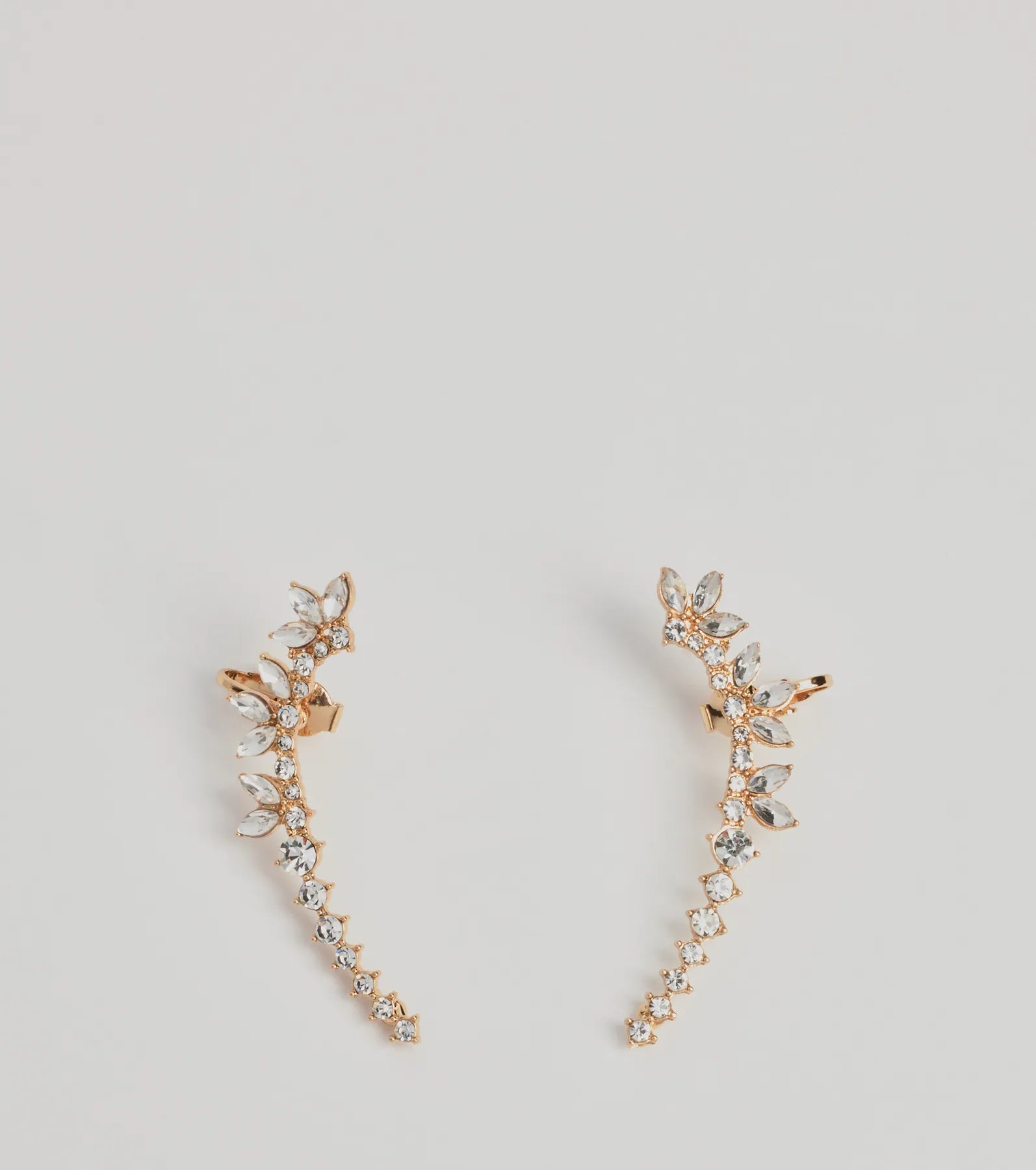 Ultimate Glam Shine Rhinestone Ear Crawler Set - Two-Pack